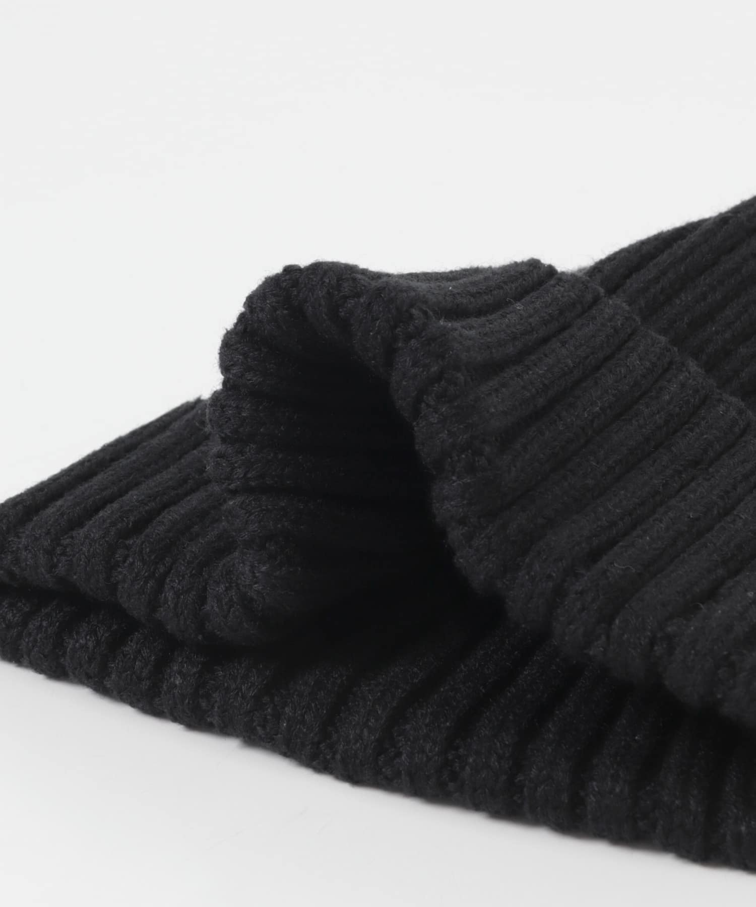 WOOL MIX KNIT CAP BLACK -