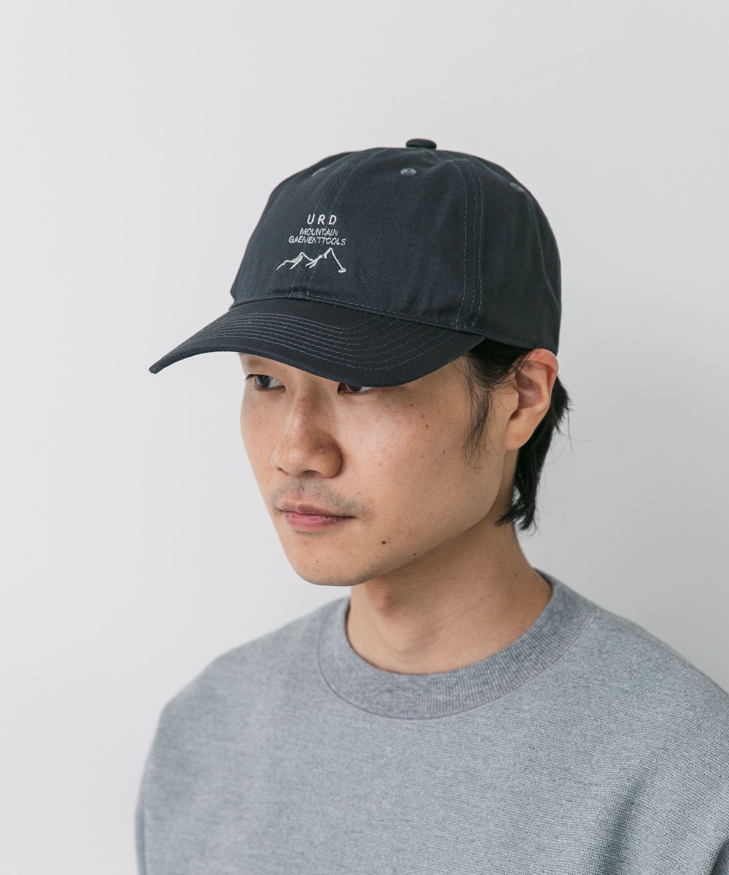 URD刺繍CAP CHARCOAL -