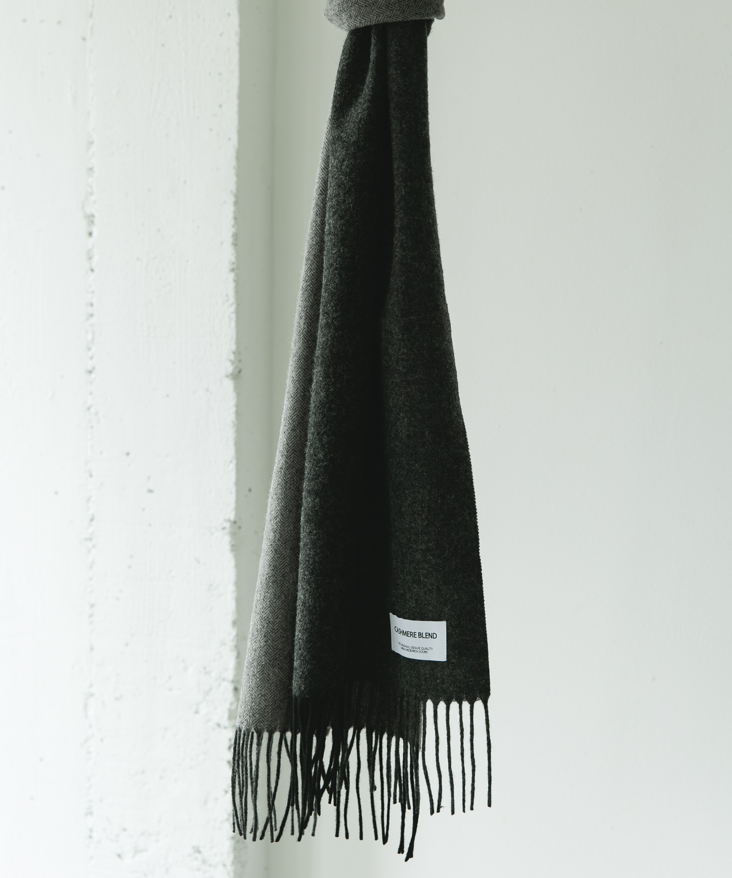 カシミヤブレンドパネルマフラー