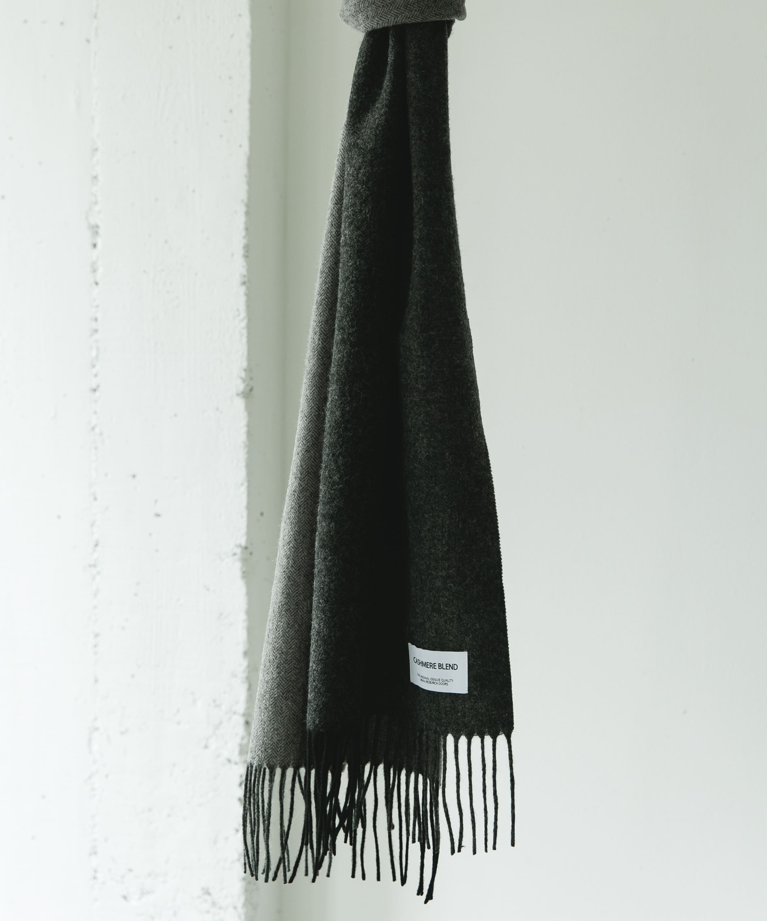 カシミヤブレンドパネルマフラー