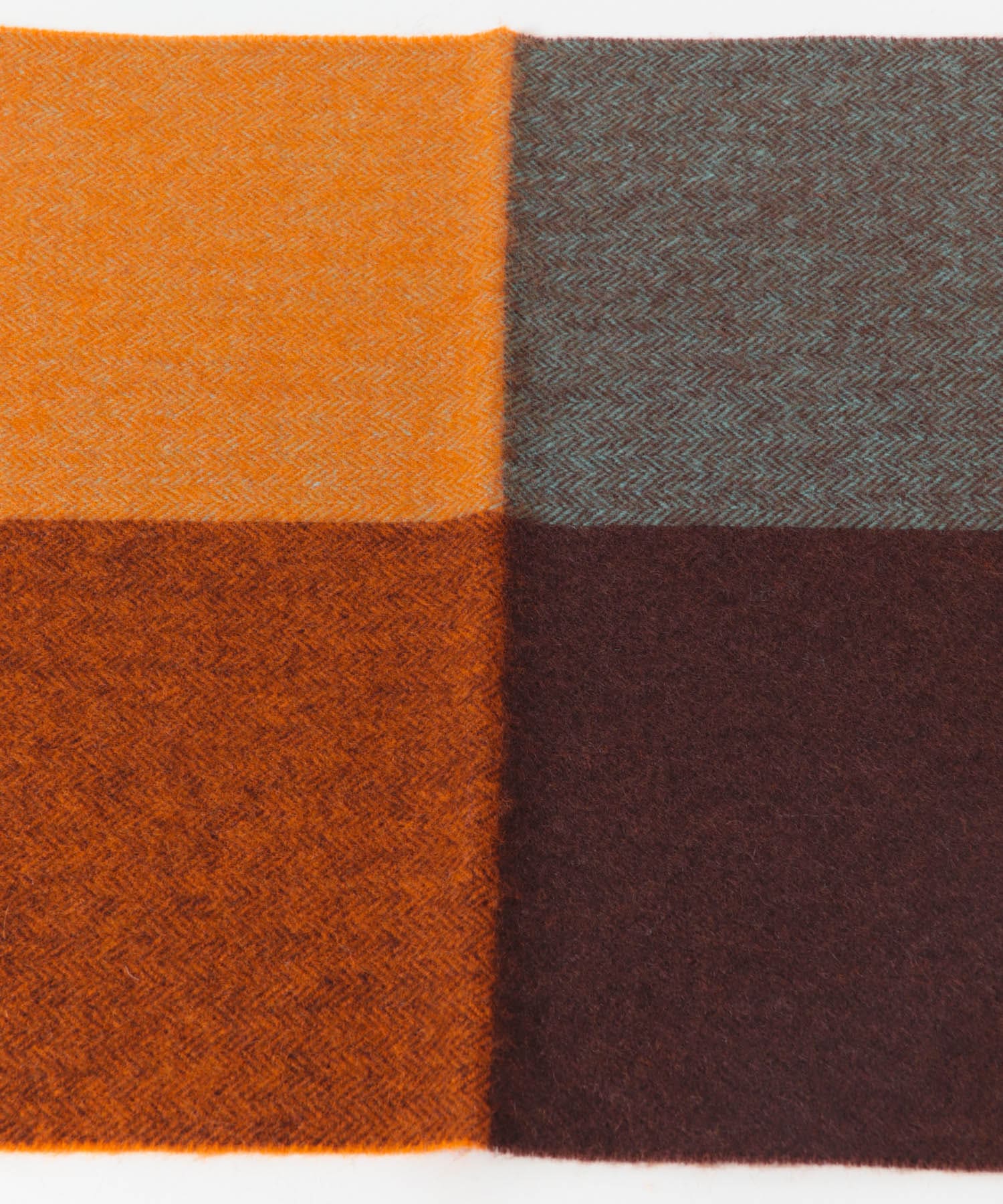 カシミヤブレンドパネルマフラー ORANGE -