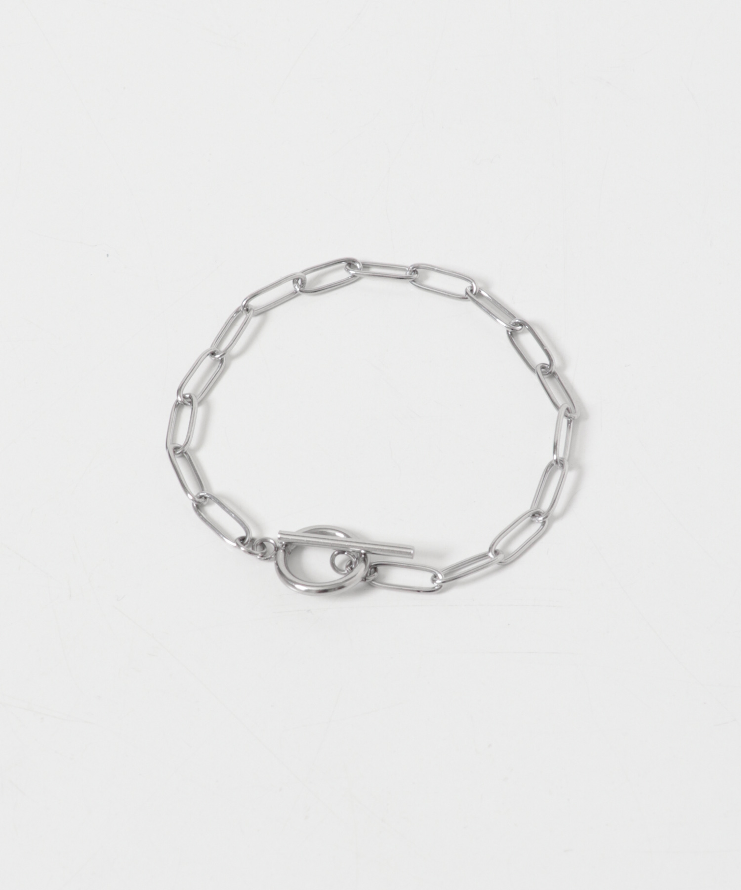 ロング小判チェーンブレスレット SILVER -