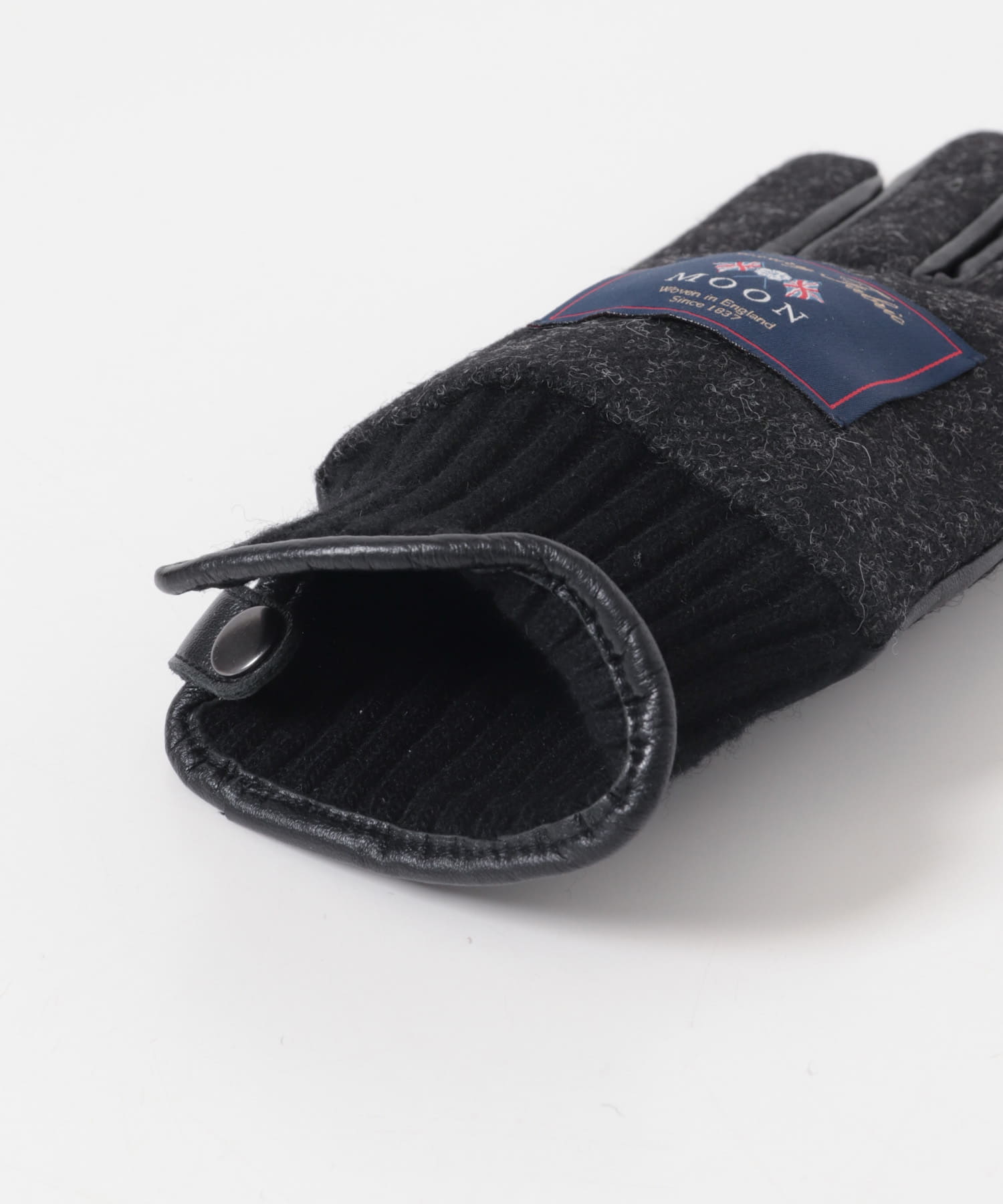 MOONツイードレザーグローブ CHARCOAL -