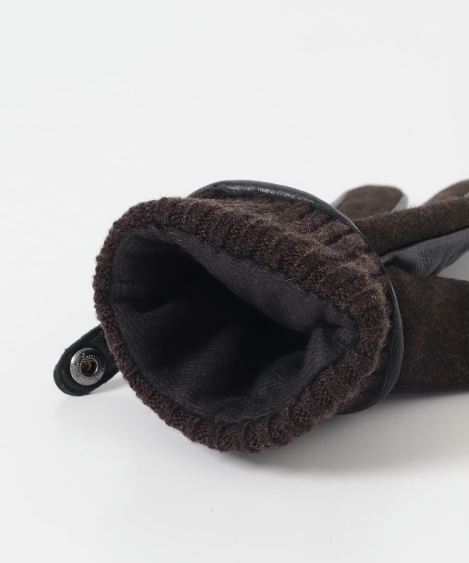 MOONツイードレザーグローブ BROWN -