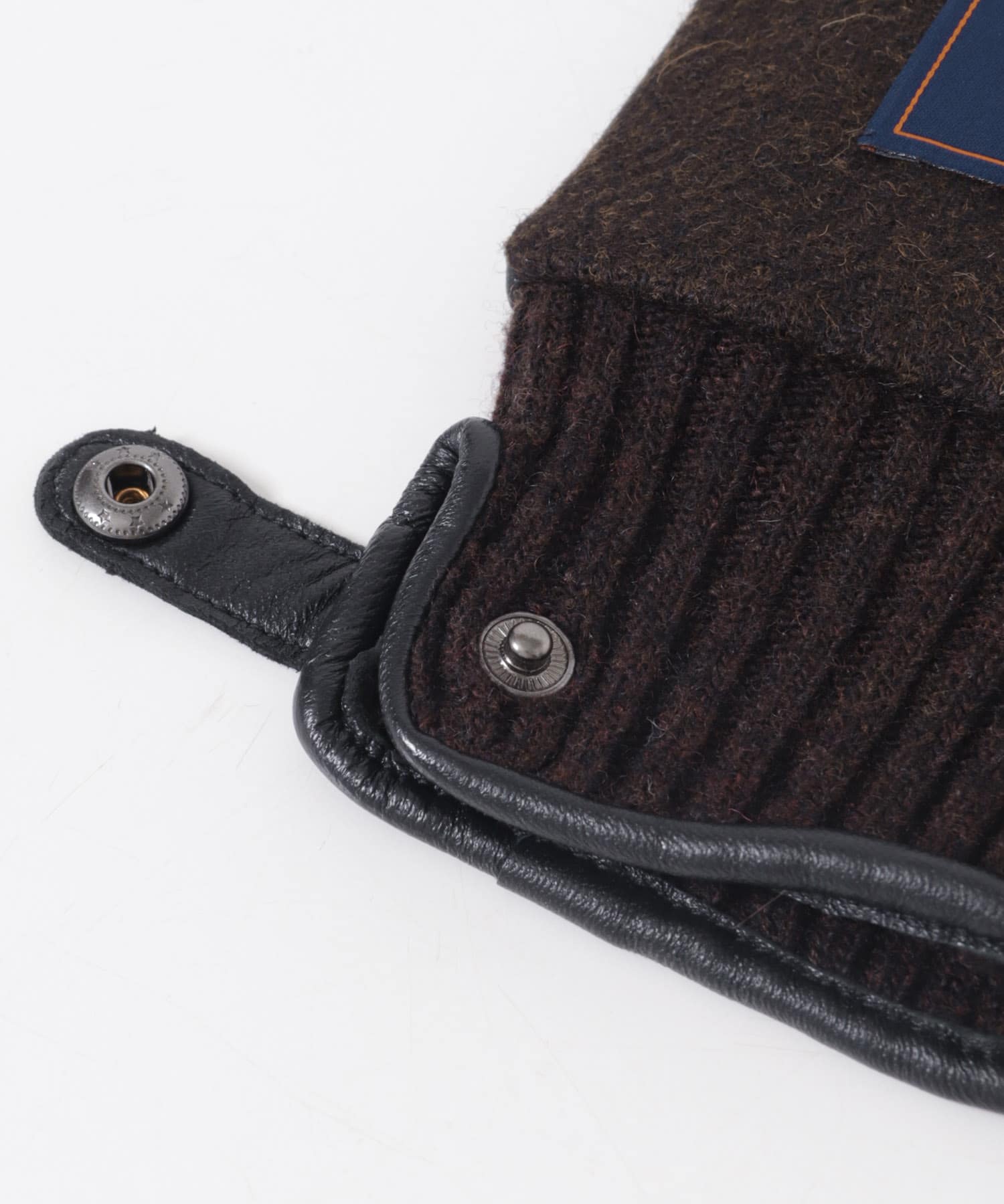 MOONツイードレザーグローブ BROWN -