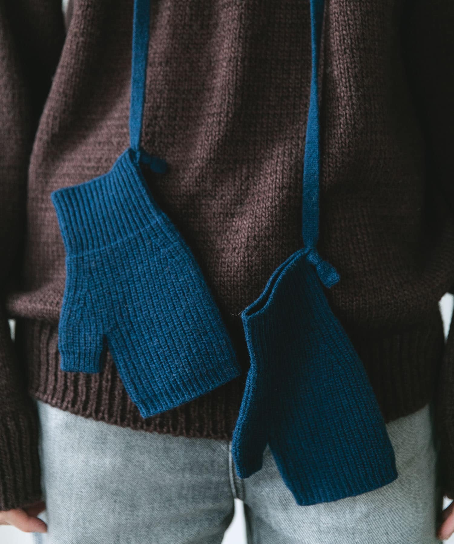 2WAYニットグローブ BLUE -