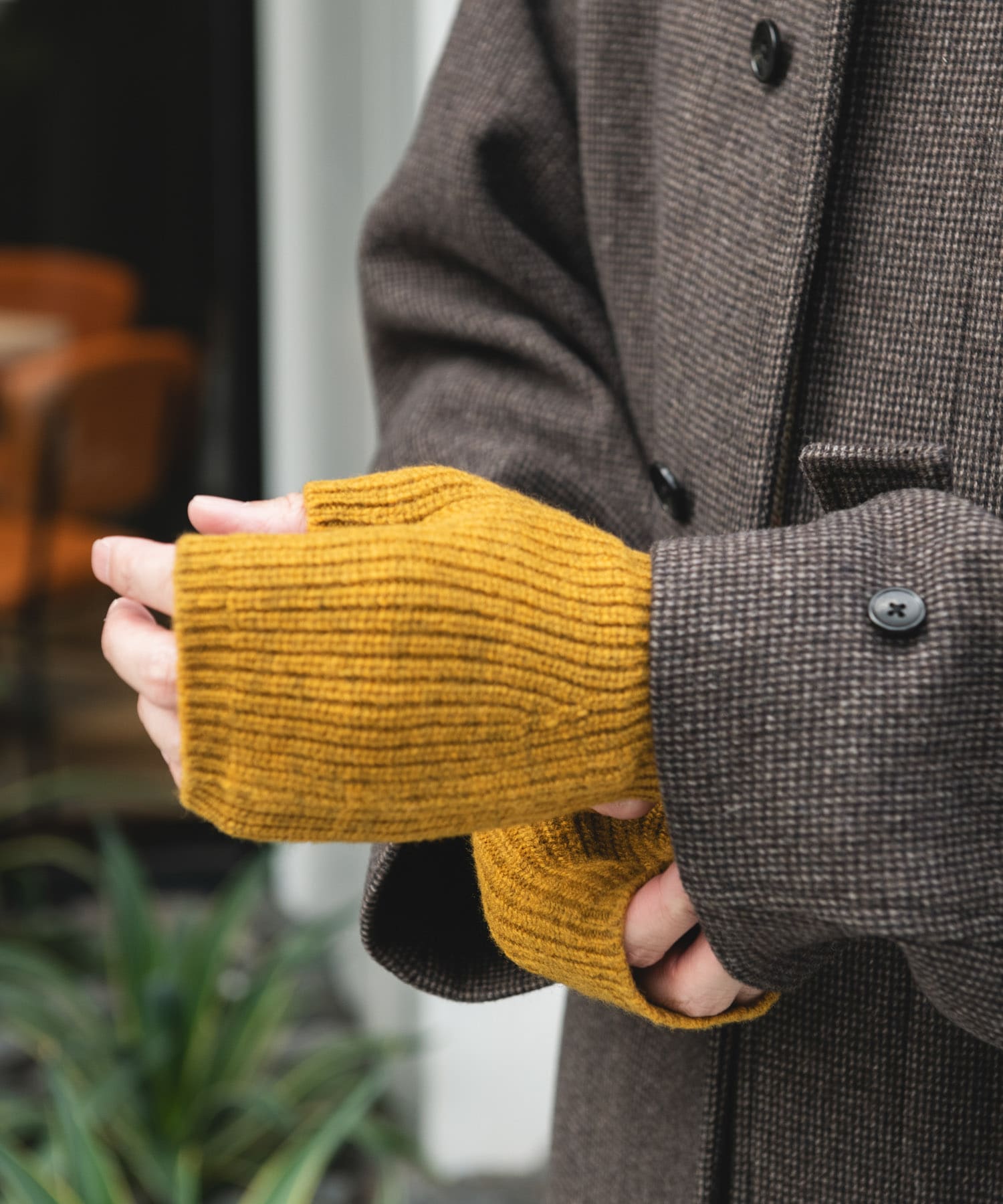 2WAYニットグローブ YELLOW -