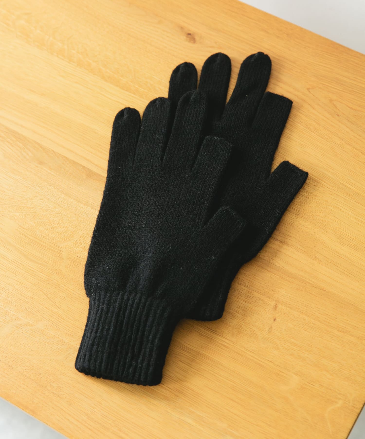 カットオフニットグローブ BLACK -