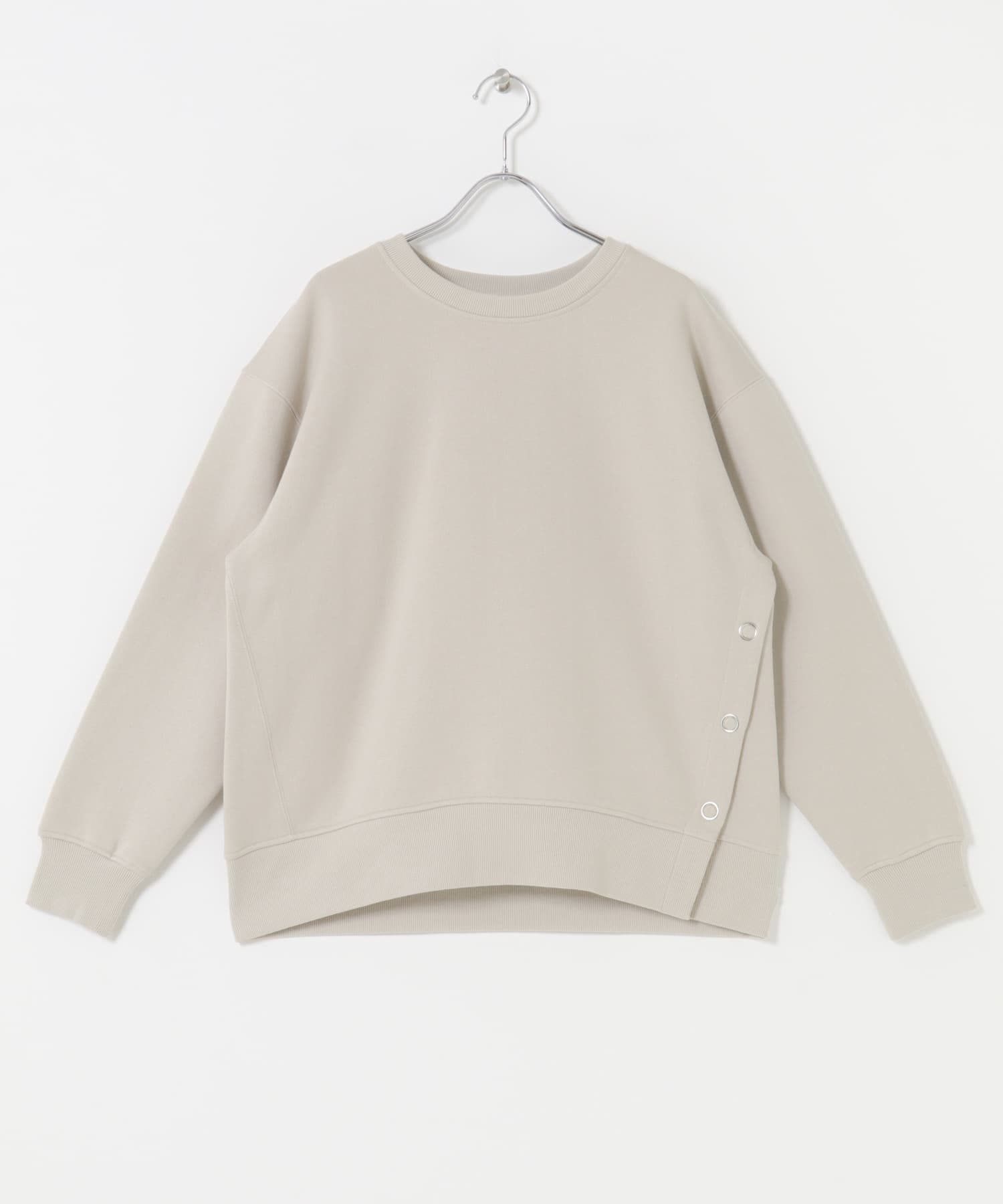 『UR TECH』裏起毛サイド釦スウェット