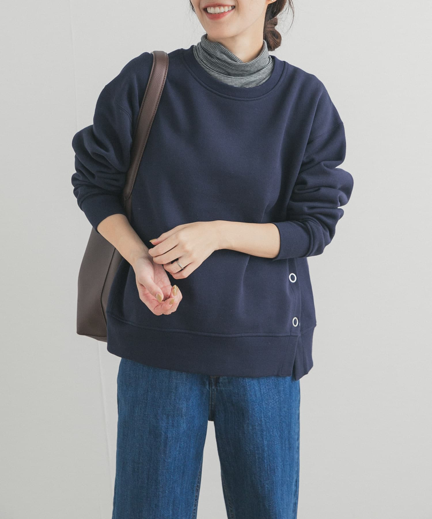 『一部WEB限定カラー』『UR TECH』裏起毛サイド釦スウェット