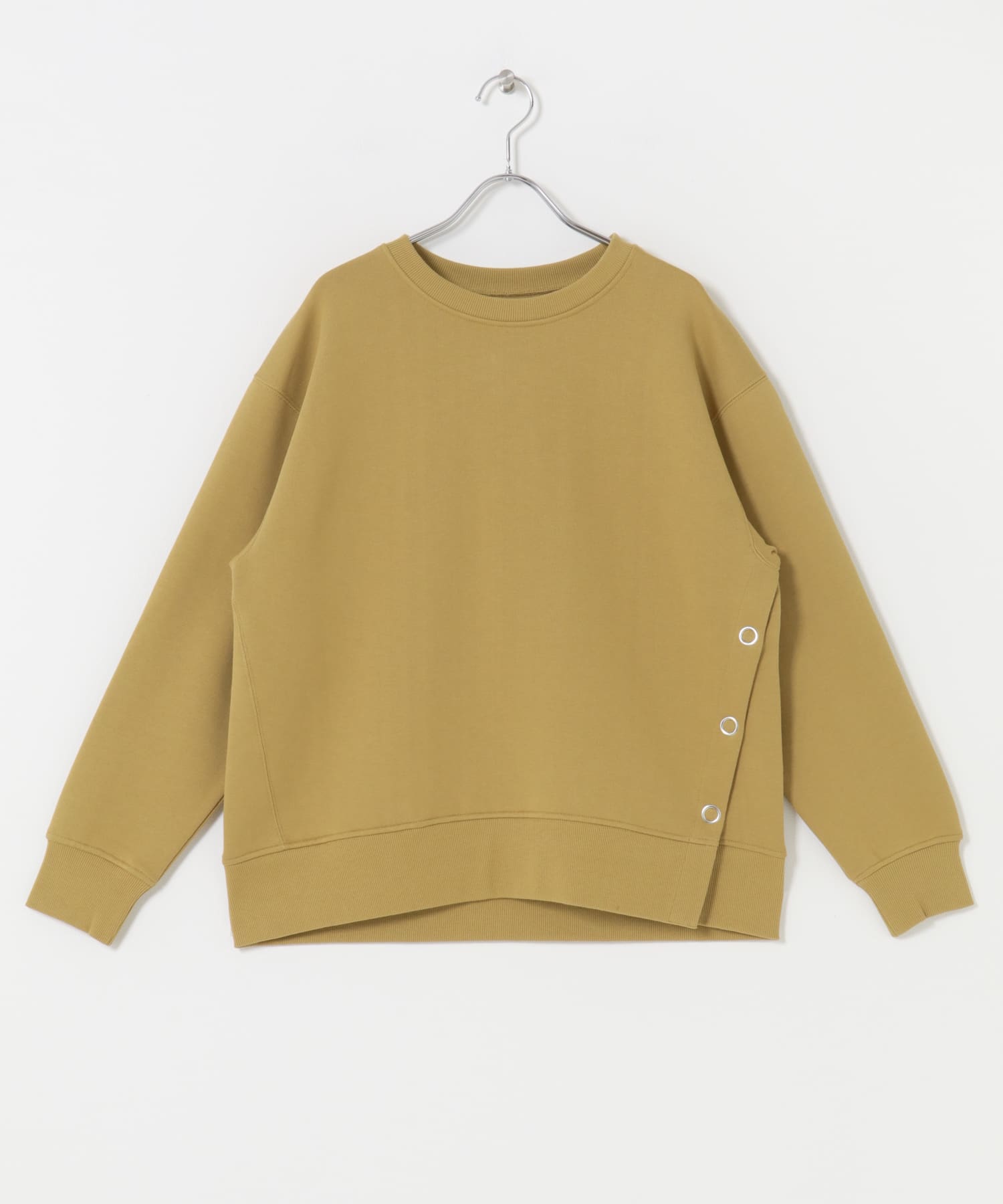 『UR TECH』裏起毛サイド釦スウェット GOLD M