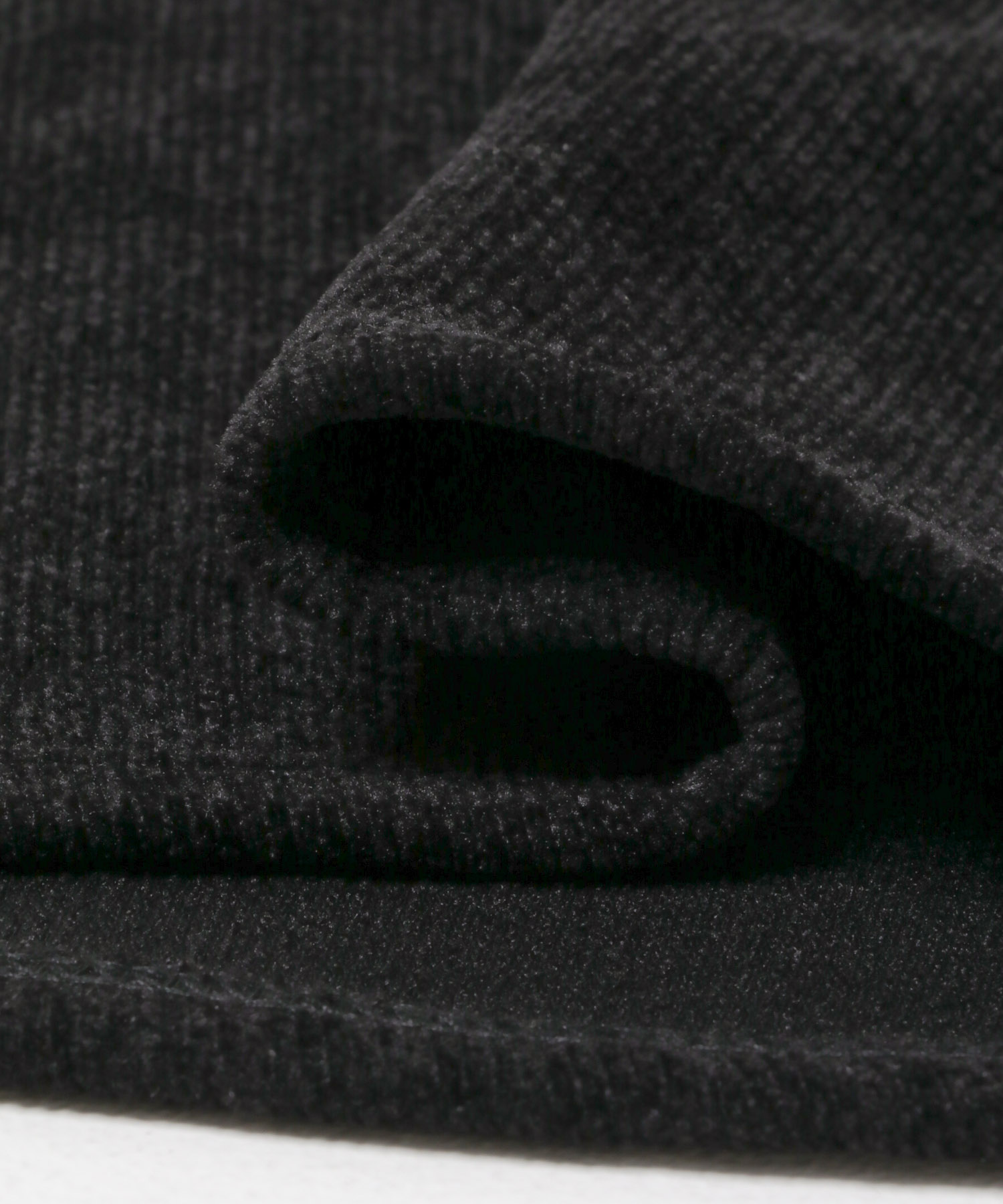 ベロアリボンカットカーディガン BLACK M