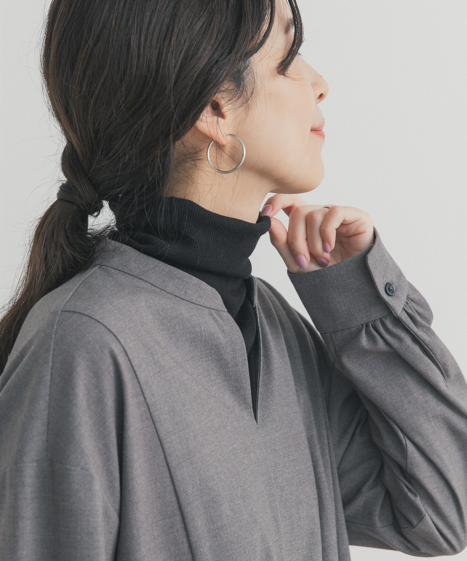 ソフトテレコタートルプルオーバー