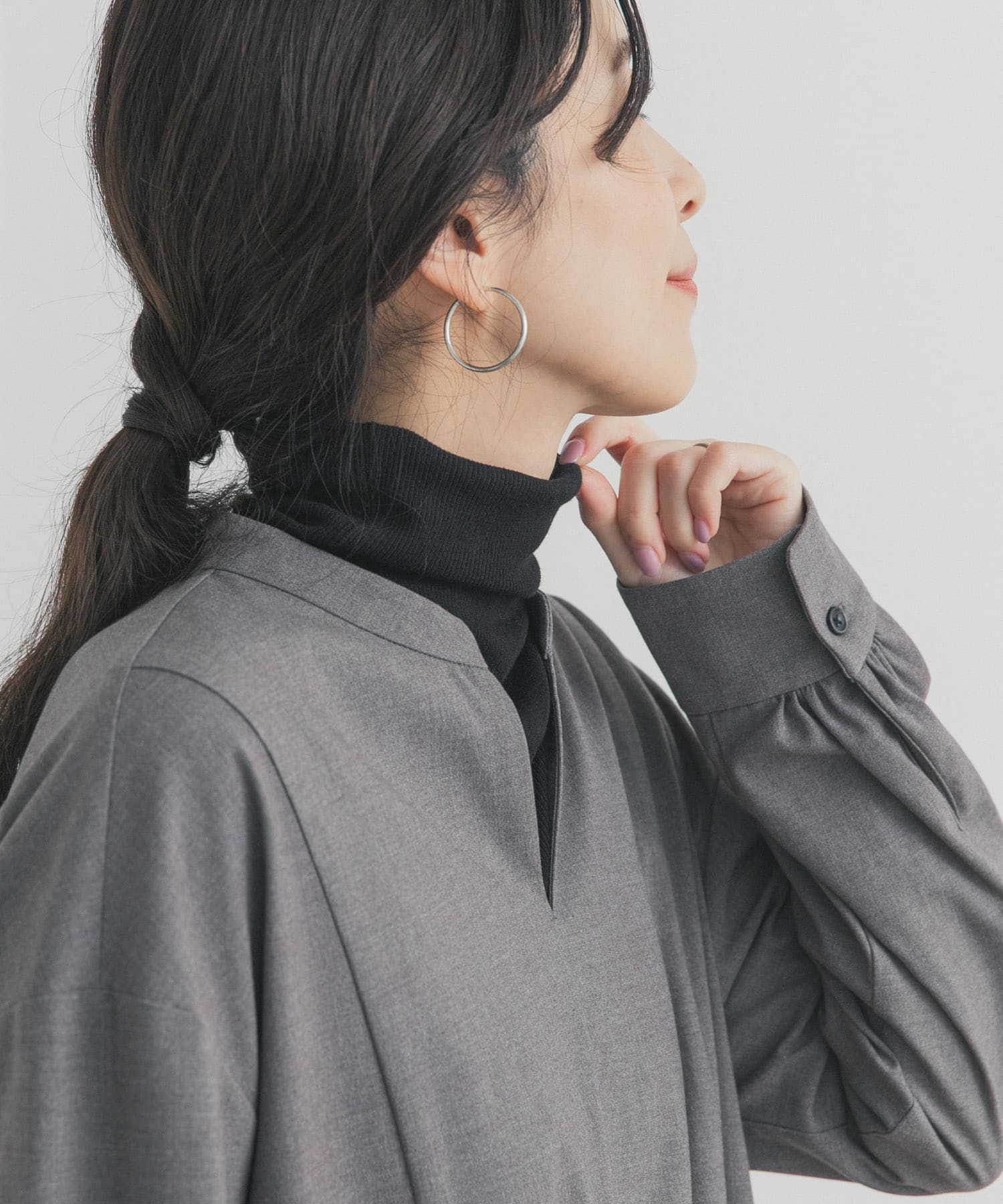 ソフトテレコタートルプルオーバー