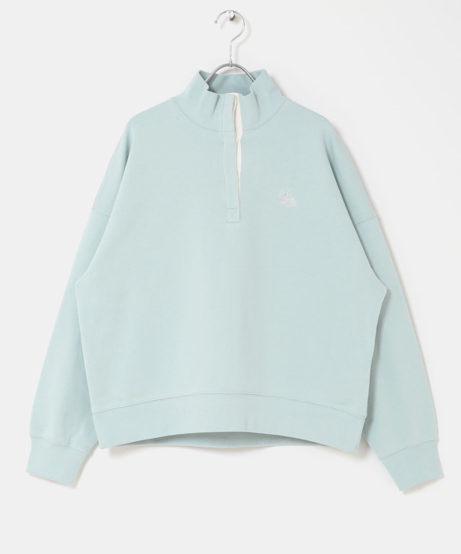 刺繍スタンドカラースウェット