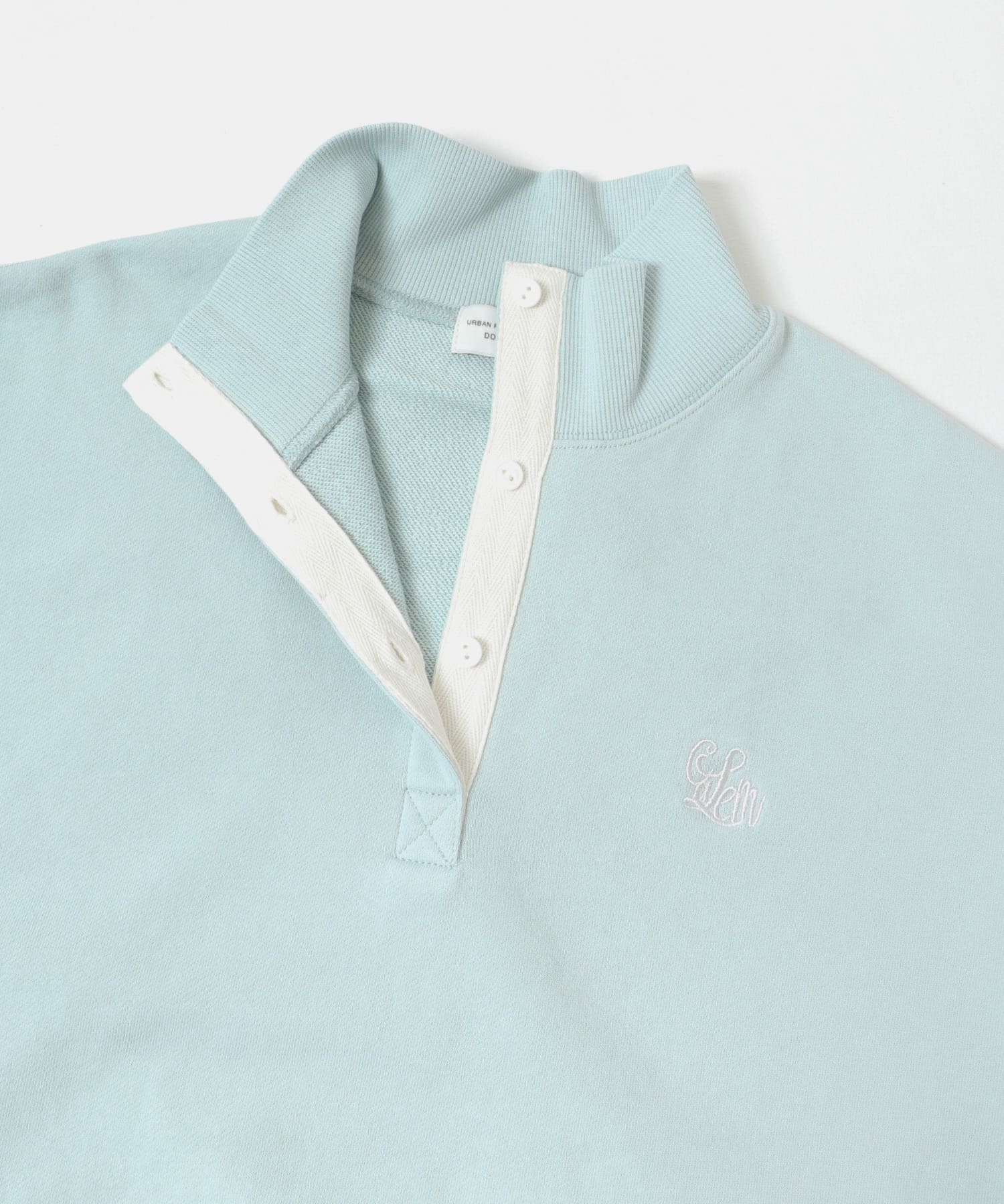 刺繍スタンドカラースウェット L.BLUE Free