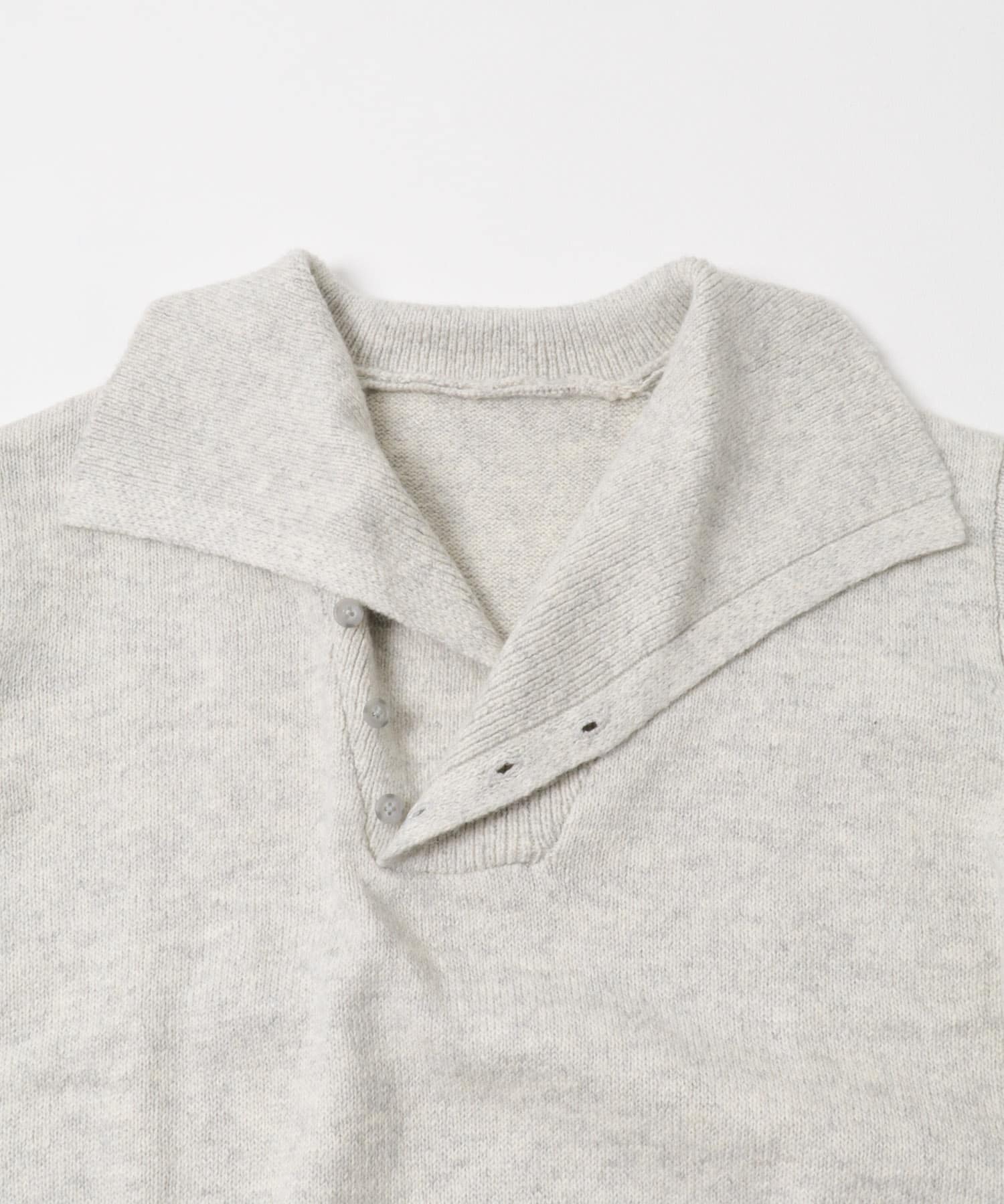 変形カラーニットプルオーバー TOP GRAY Free