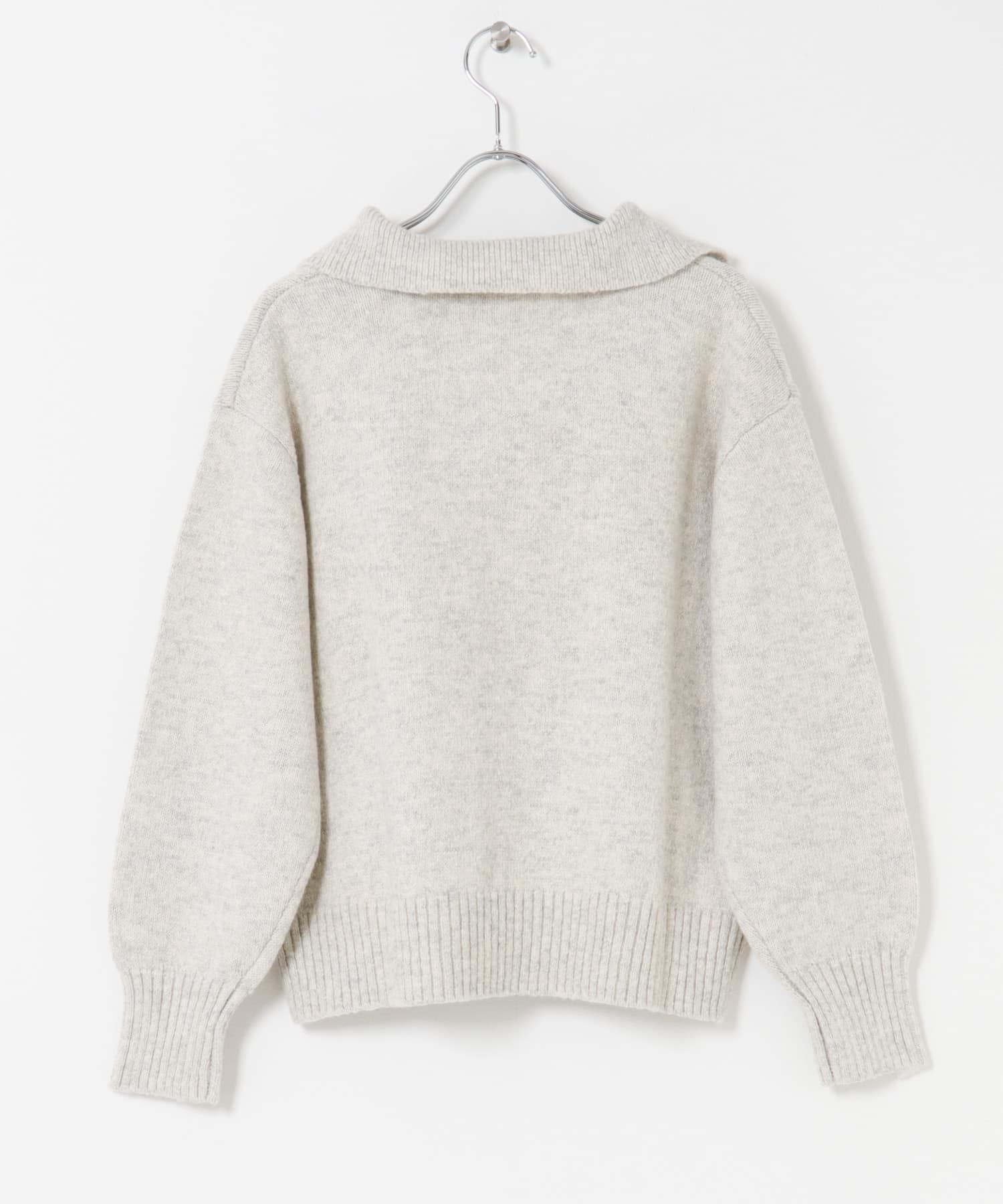 変形カラーニットプルオーバー TOP GRAY Free