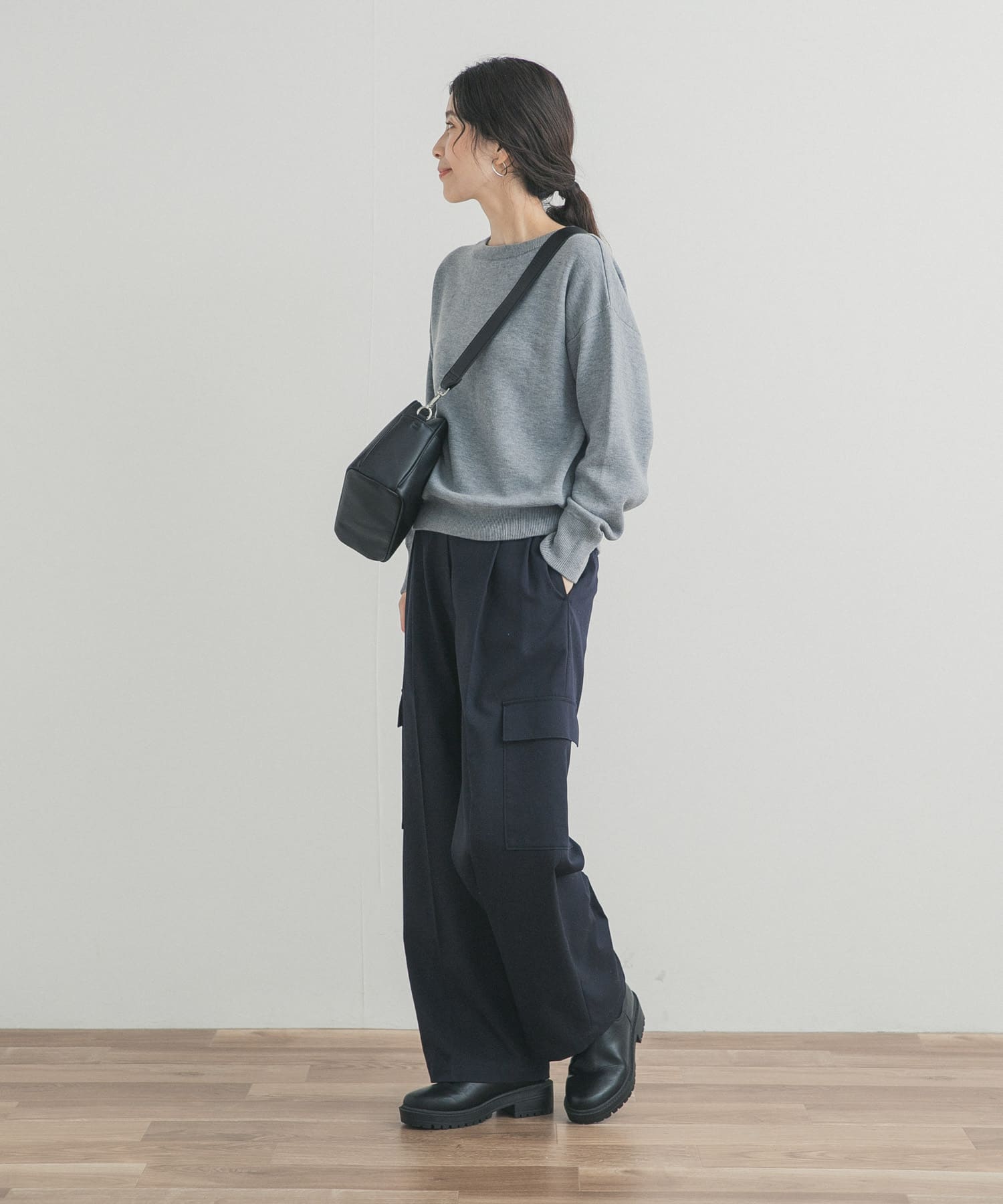 Wフェイスボートネックニット(Free ASH MINT): トップス｜URBAN