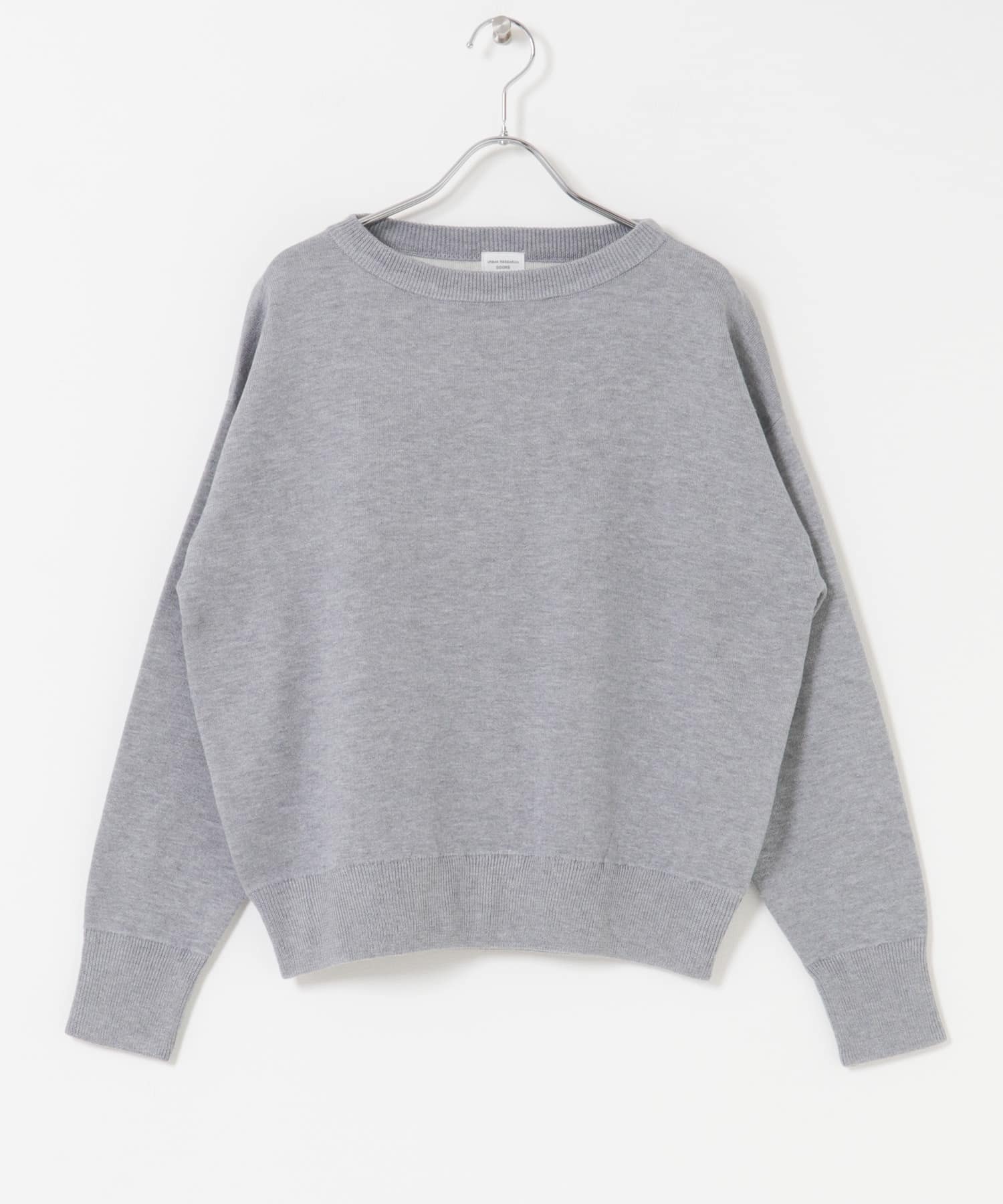 Wフェイスボートネックニット GRAY Free