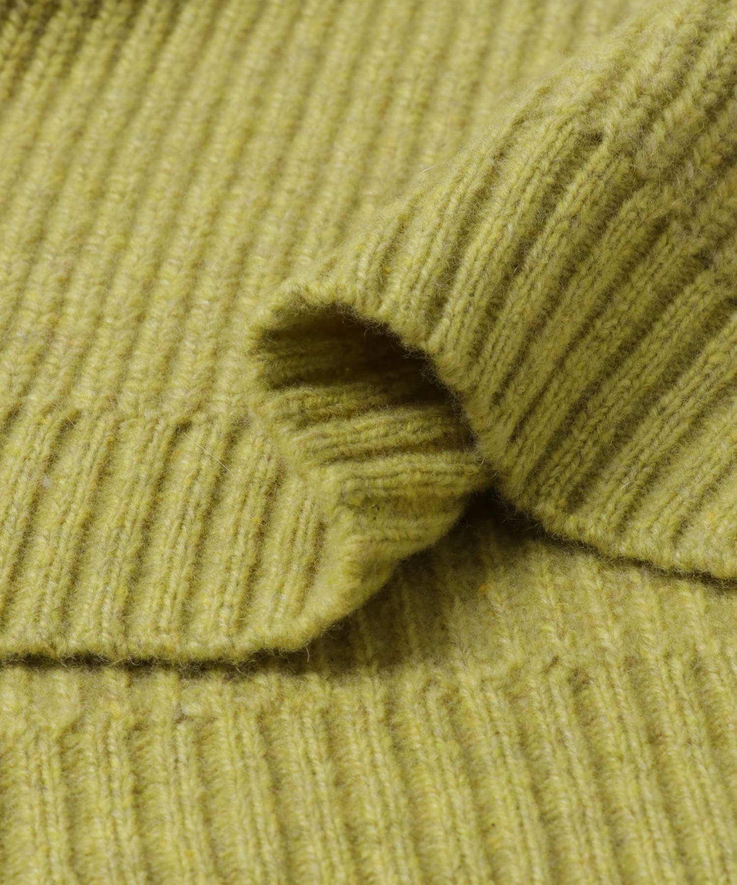 ハミルトンウール畦クルーネックカーディガン(M PISTACHIO): トップス