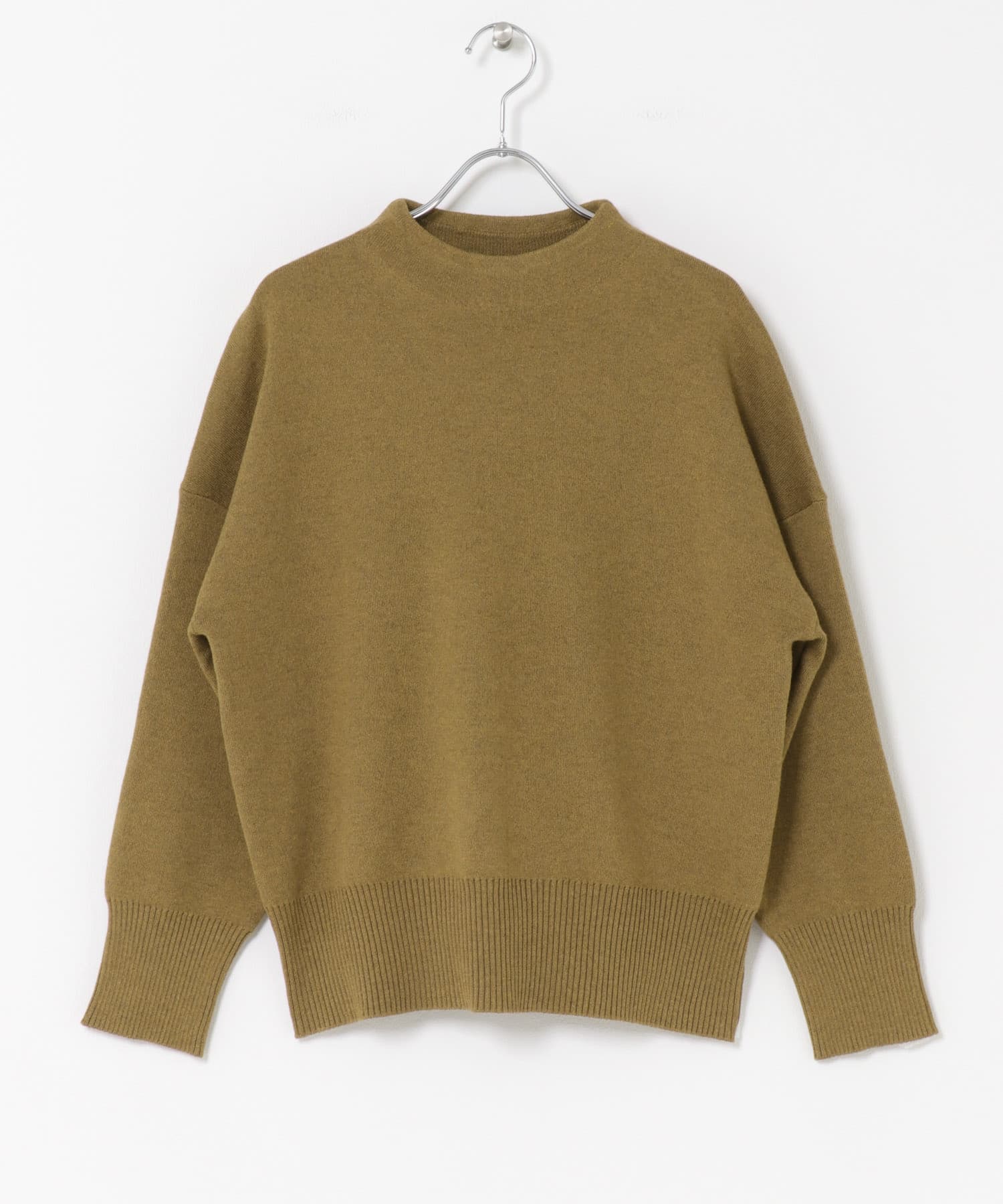 蓄熱/洗濯可』ボトルネックKNITプルオーバー(M IVORY): トップス