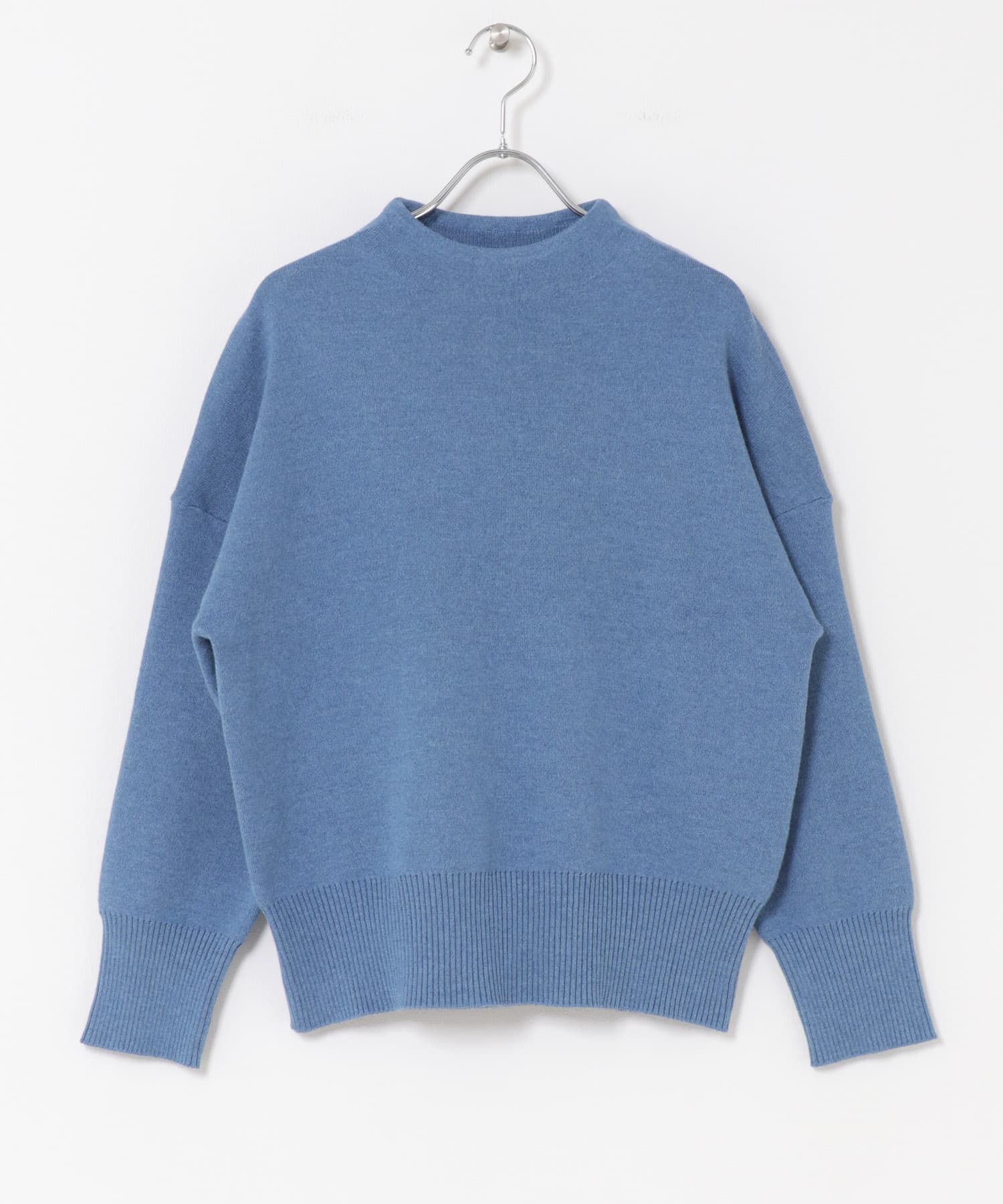 蓄熱/洗濯可』ボトルネックKNITプルオーバー(M IVORY): トップス