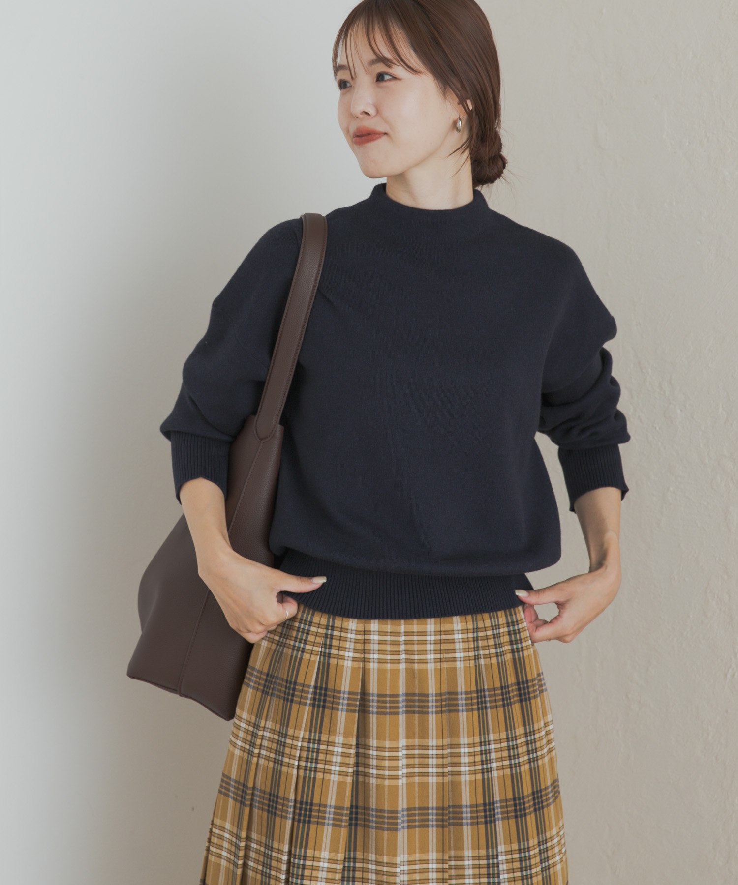 『WEB/一部店舗限定カラー』ボトルネックKNITプルオーバー