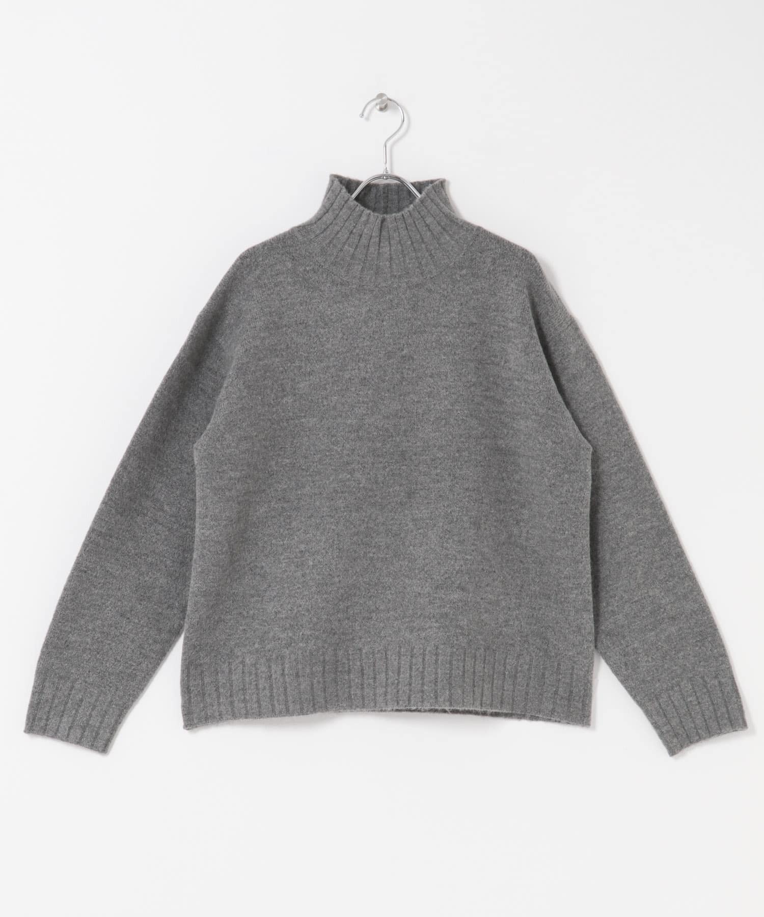 タートルネックニットプルオーバー GRAY Free