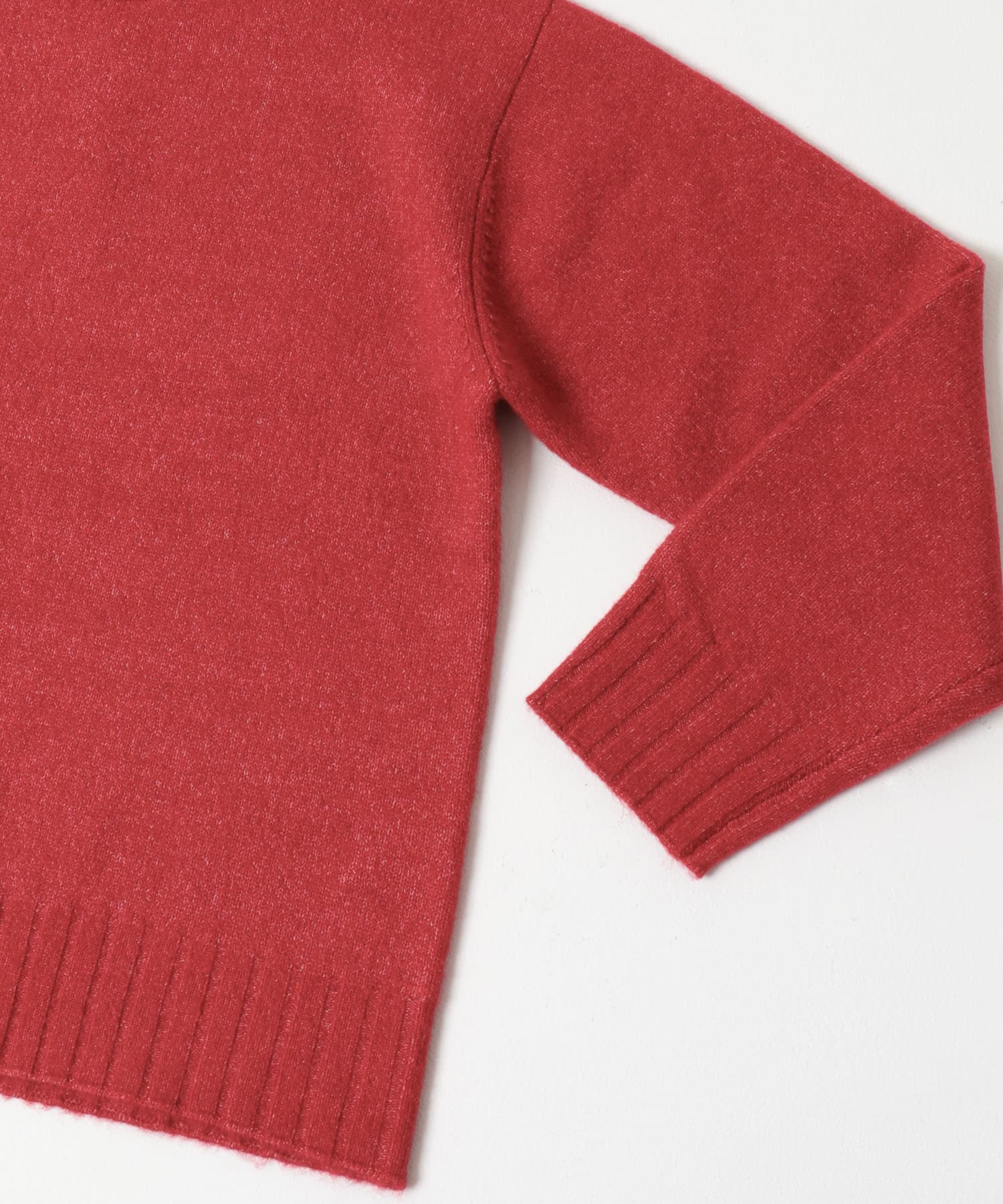 タートルネックニットプルオーバー RED Free