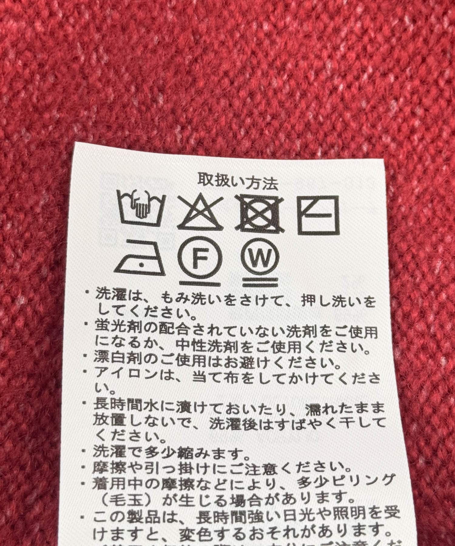 タートルネックニットプルオーバー RED Free