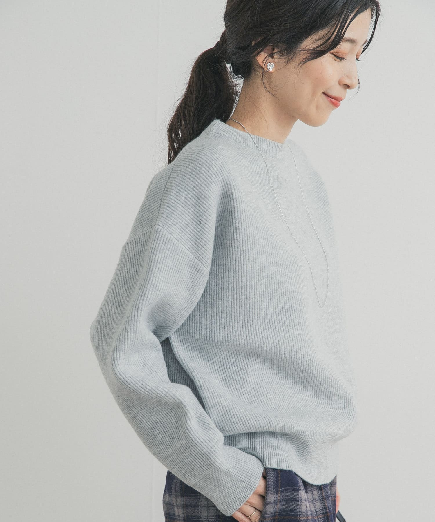 針抜きダブルフェイスニット(Free L.GRAY): トップス｜URBAN RESEARCH