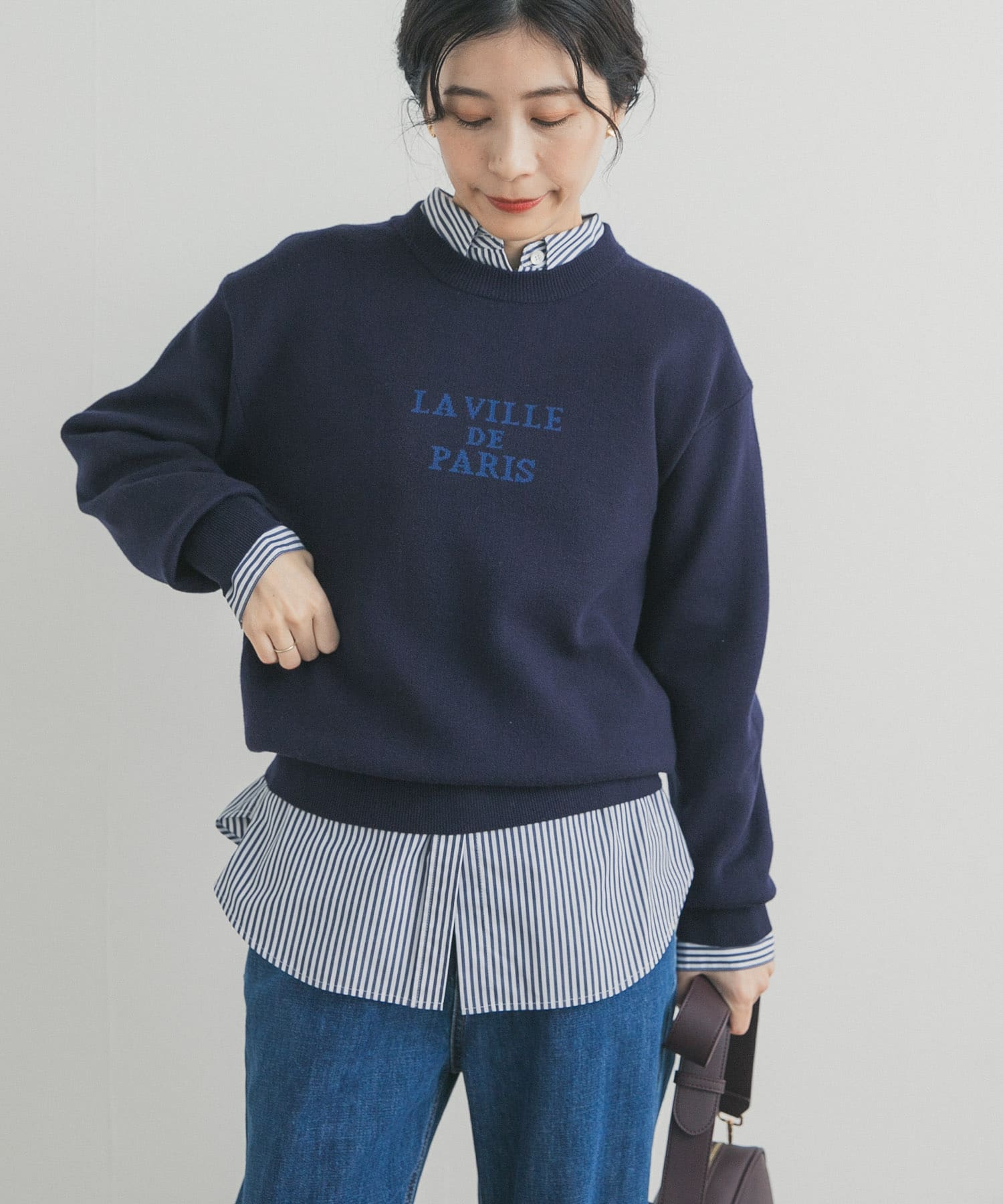 ロゴソフトニットプルオーバー(Free NAVY): トップス｜URBAN RESEARCH