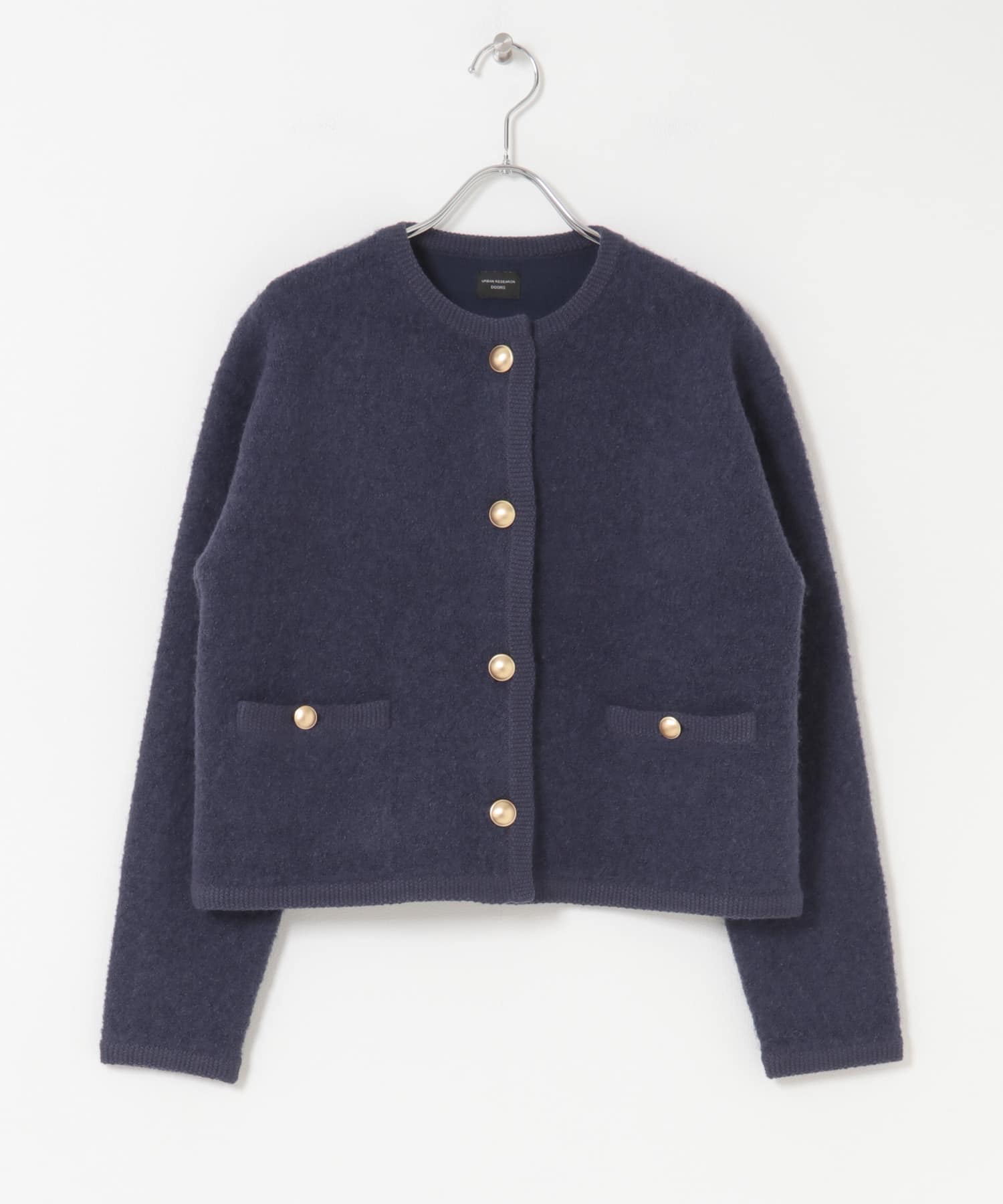 ノーカラーニットカーディガン(M GRAY): トップス｜URBAN