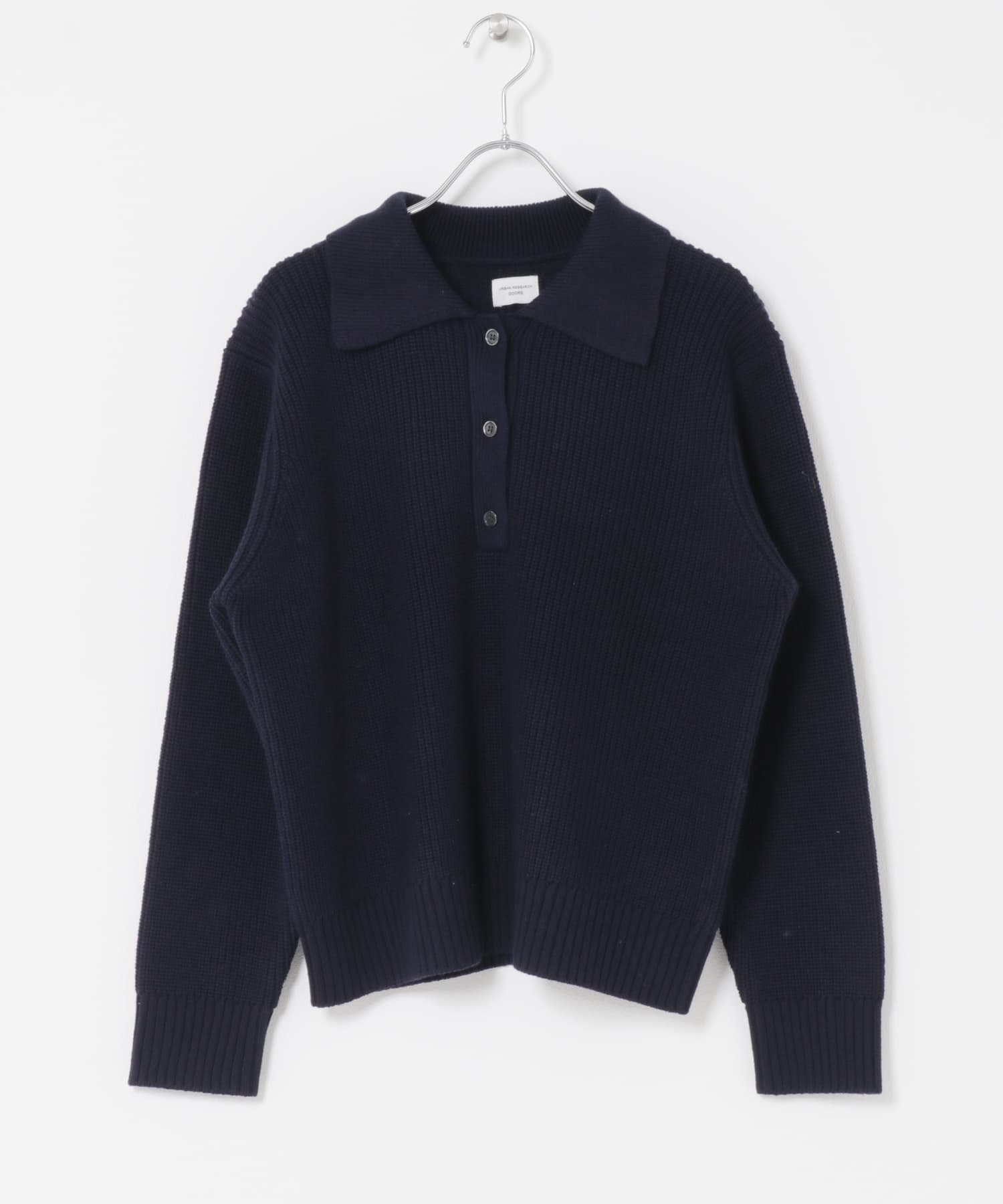衿付き畦ニット NAVY Free