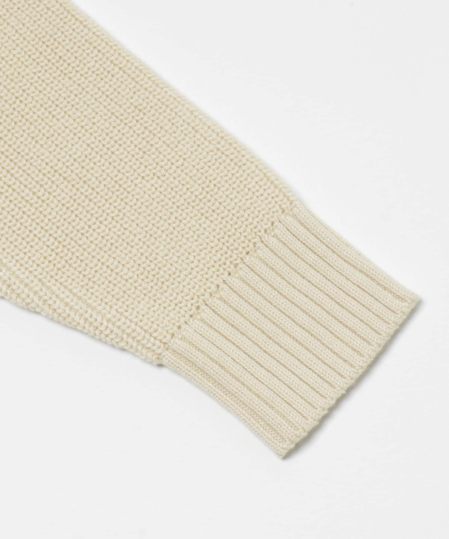 衿付き畦ニット IVORY Free