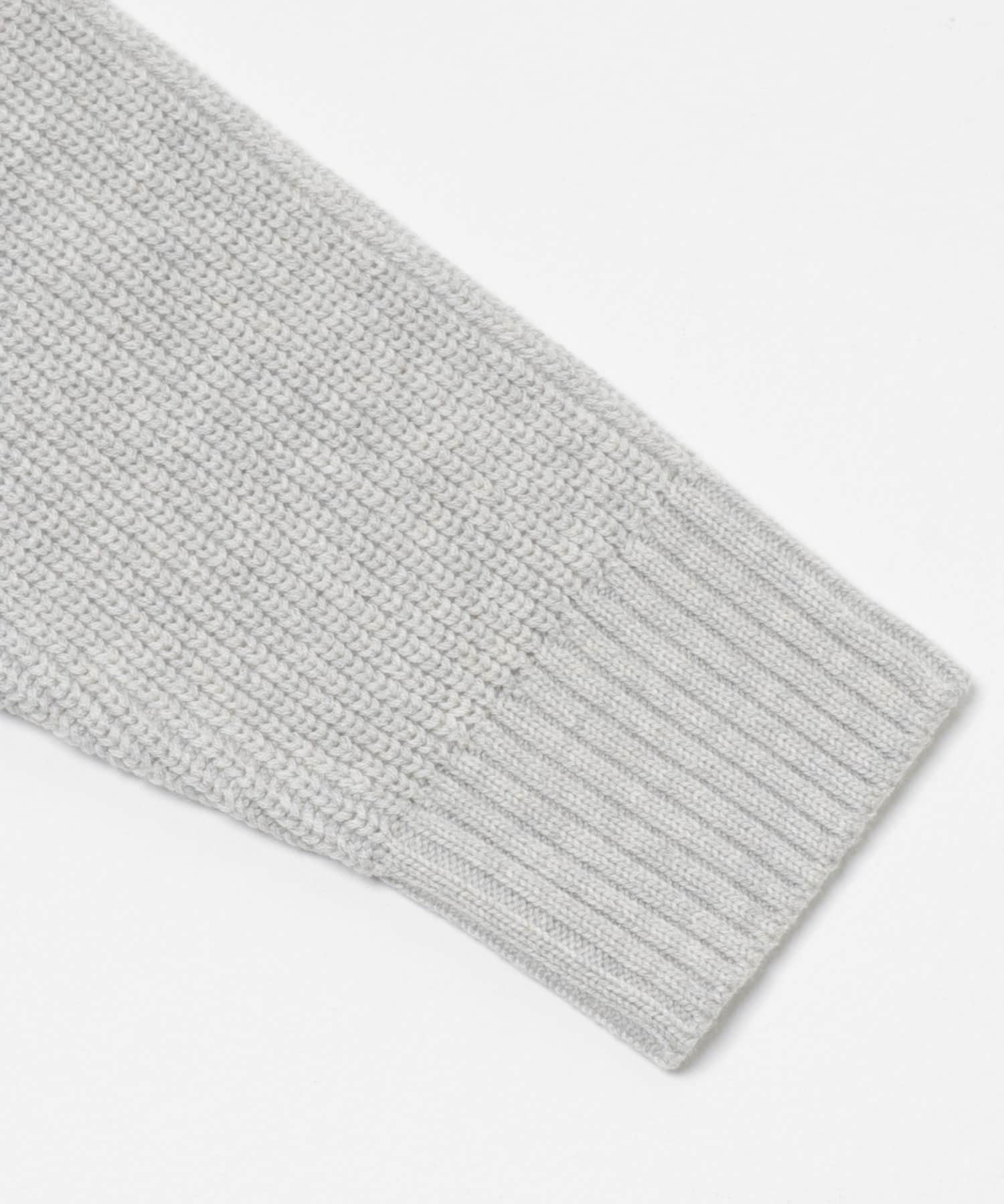 衿付き畦ニット L.GRAY Free