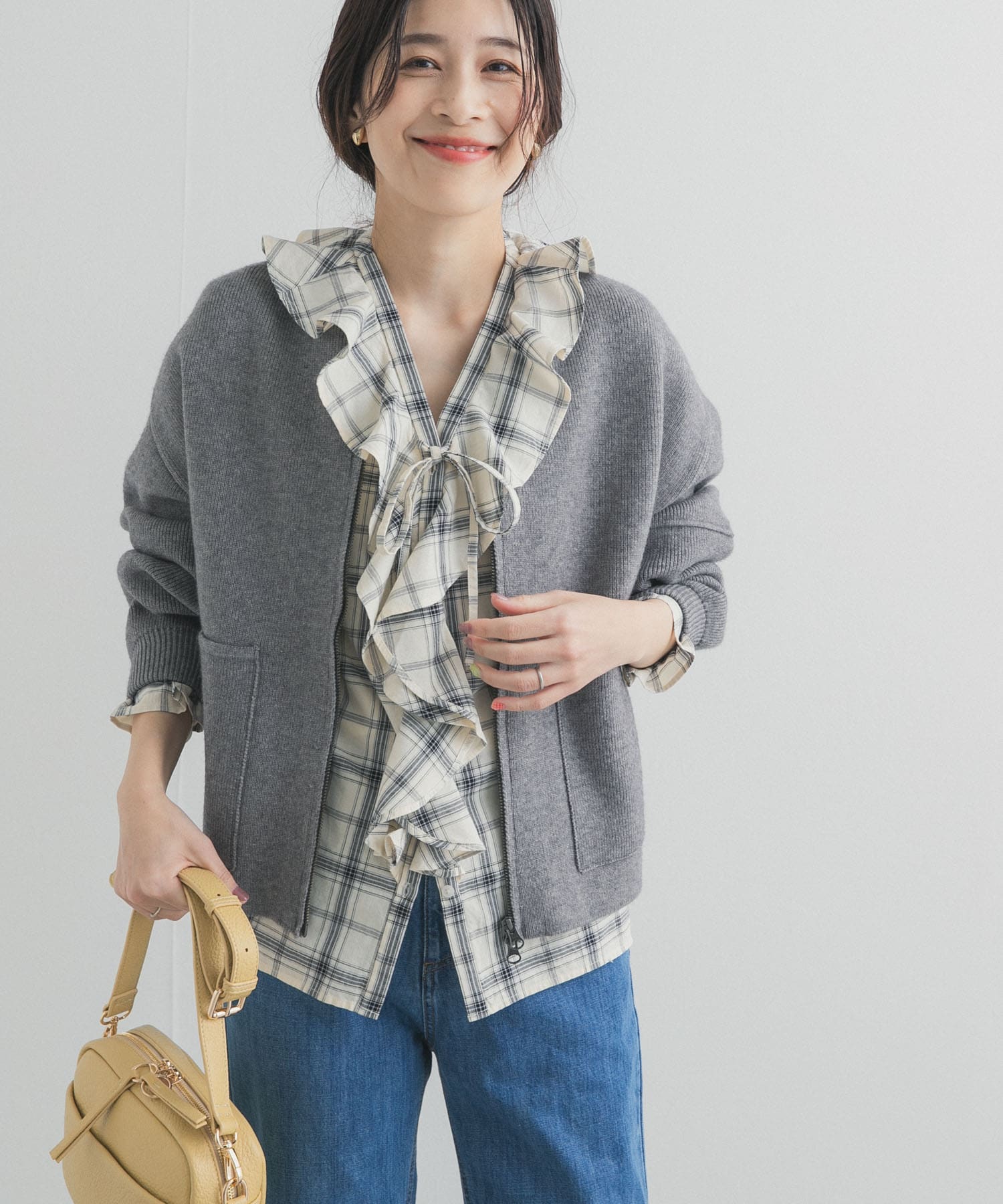 ニットZIPブルゾン