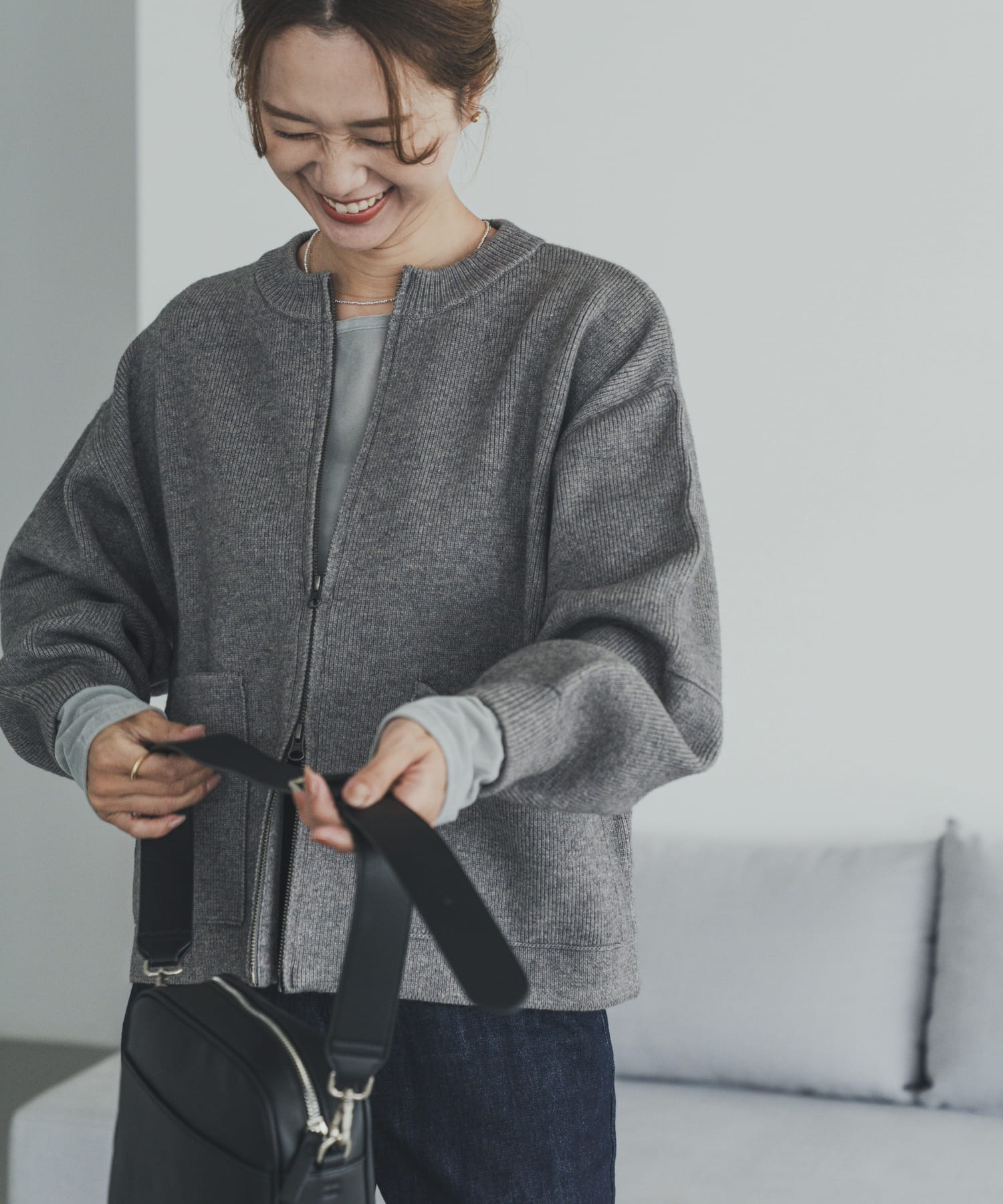 ニットアウター STYLEMIXER | ジップニットカーディガン (カーディガン ) |SHEL'TTER