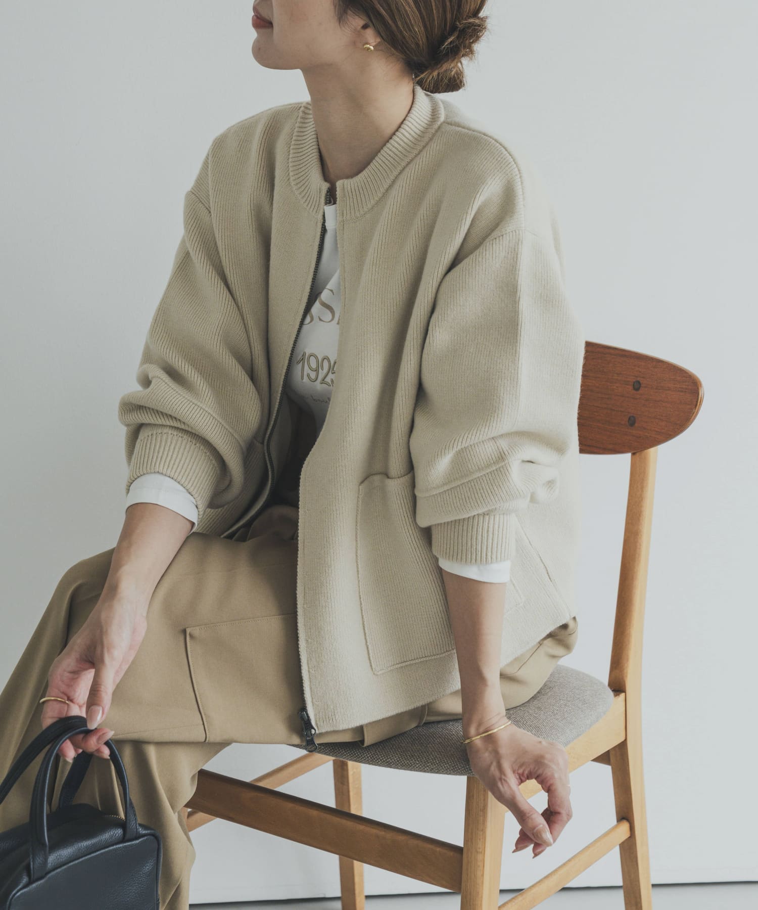 ニットZIPブルゾン