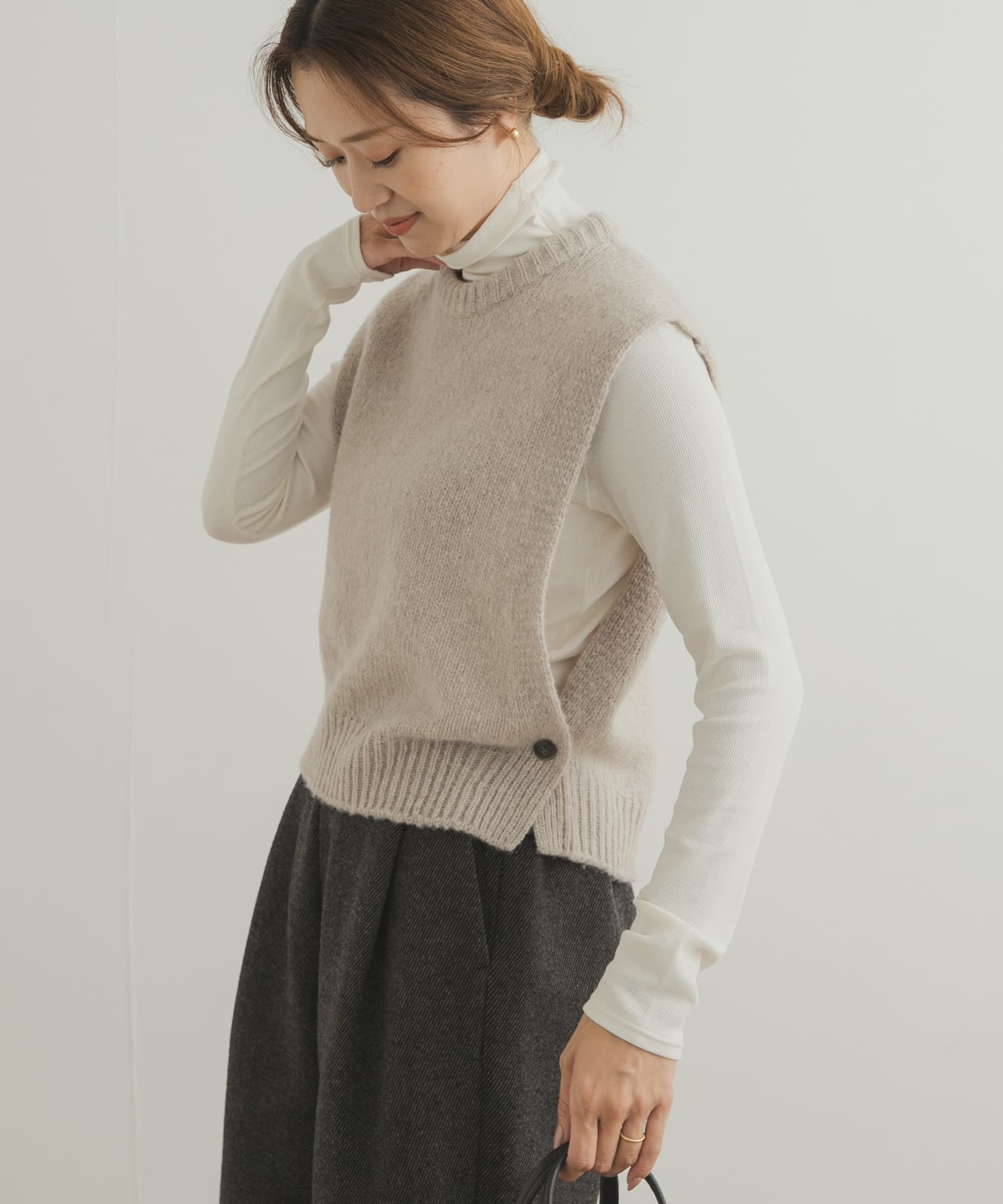 ウールカシミヤニットベスト