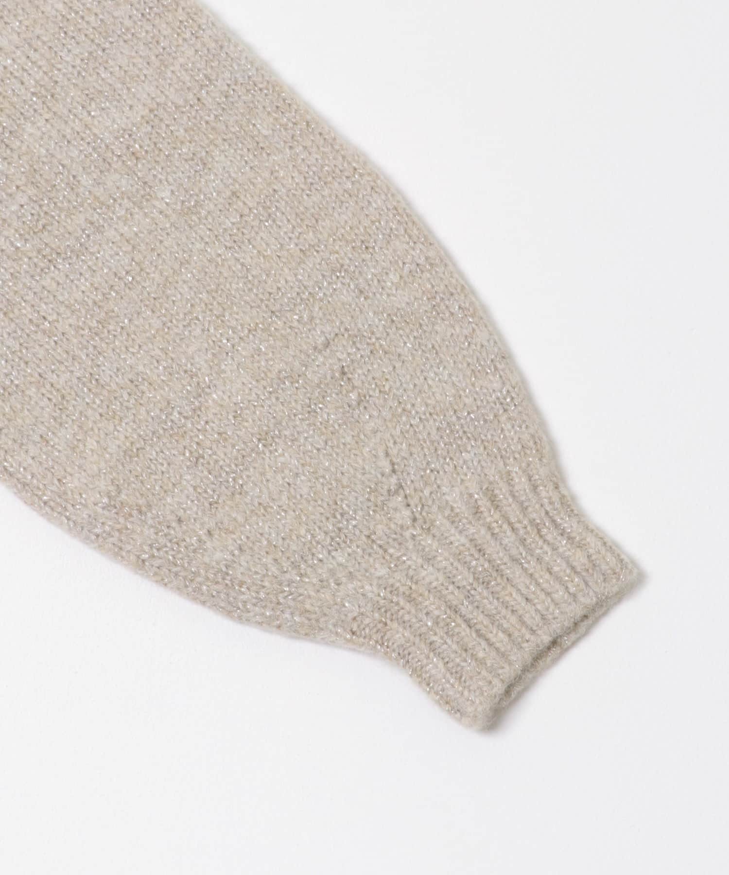 ラメニットプルオーバー BEIGE Free