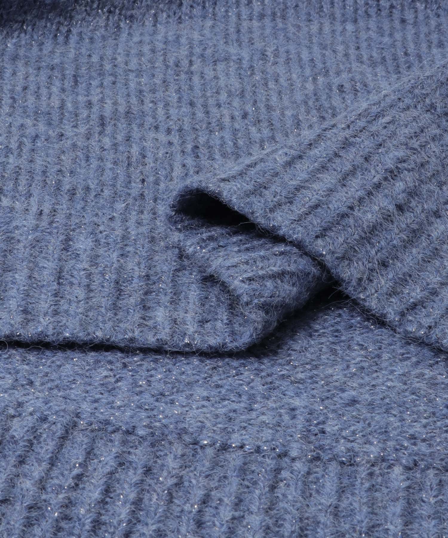 ラメニットプルオーバー BLUE Free