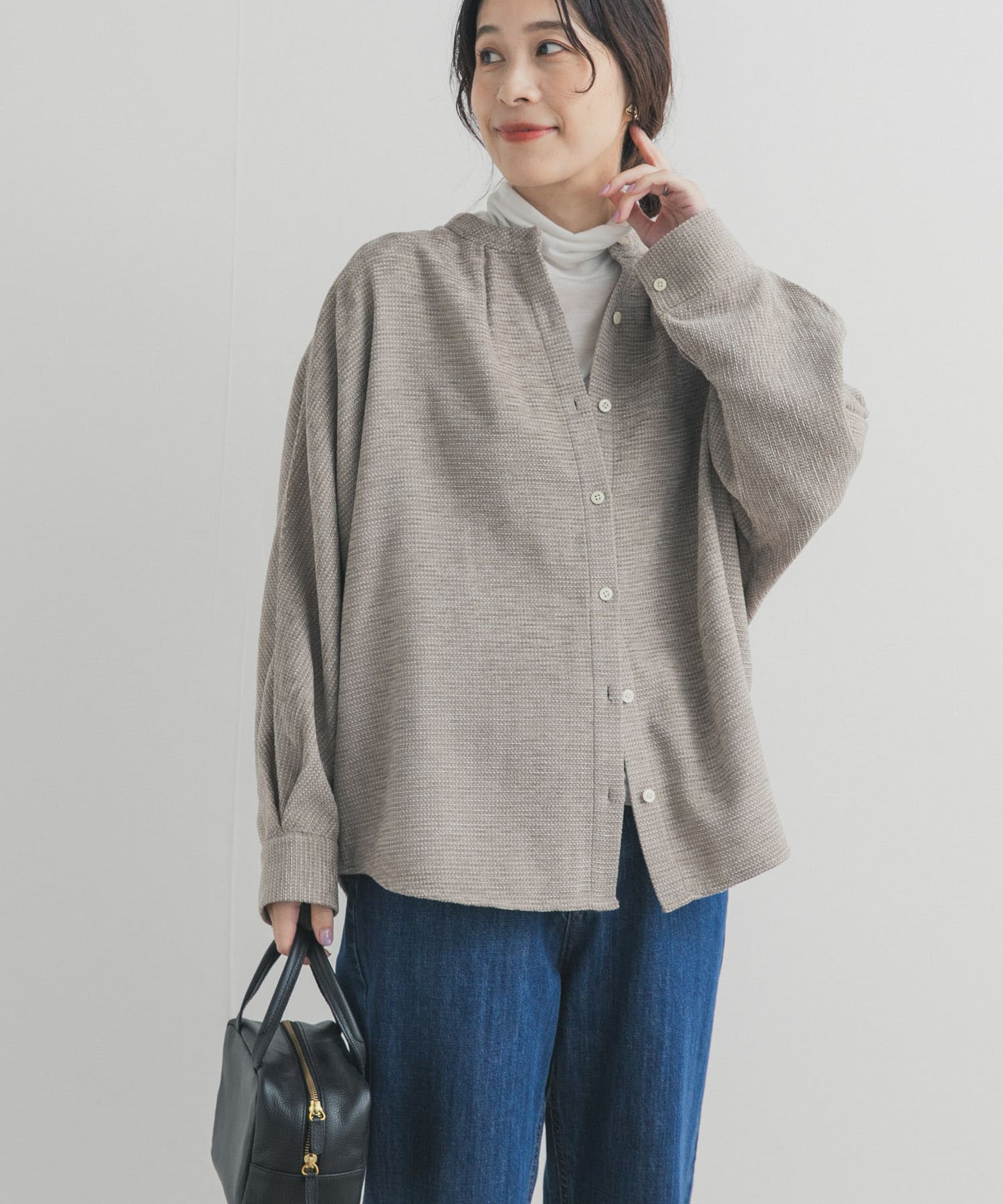 ドルマンバンドカラーシャツ(Free BEIGE): トップス｜URBAN RESEARCH