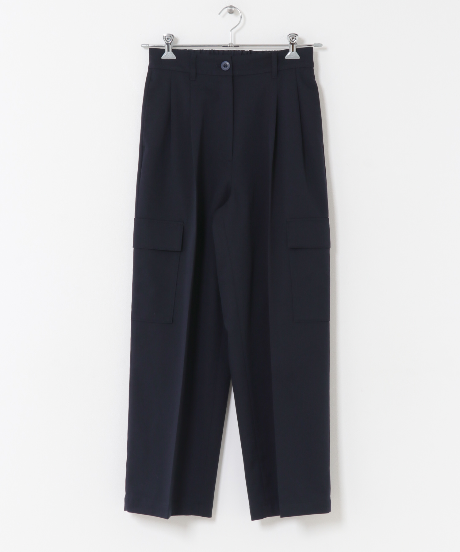 センタープレスカーゴパンツ NAVY S