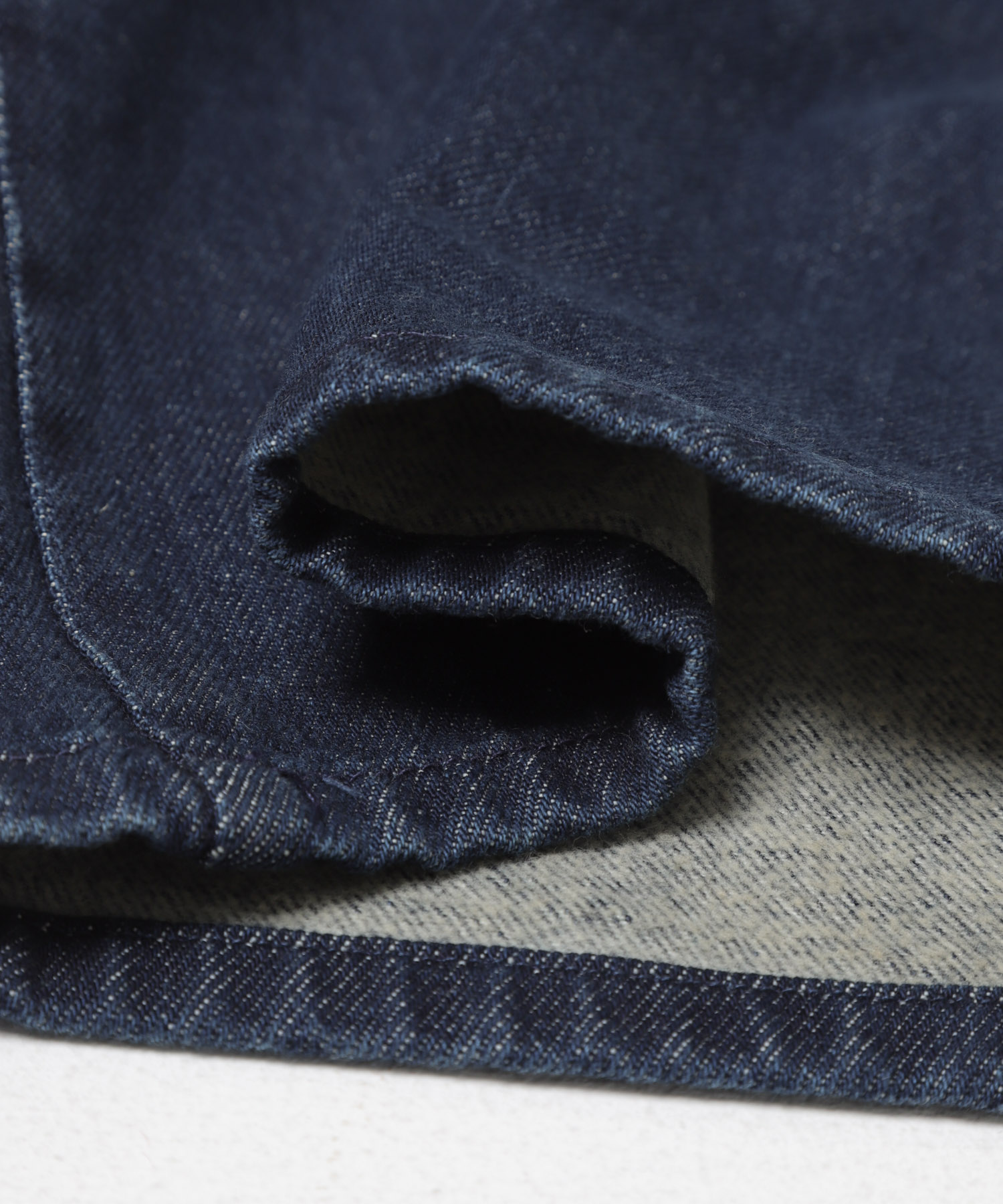 裏起毛タックデニムパンツ INDIGO S