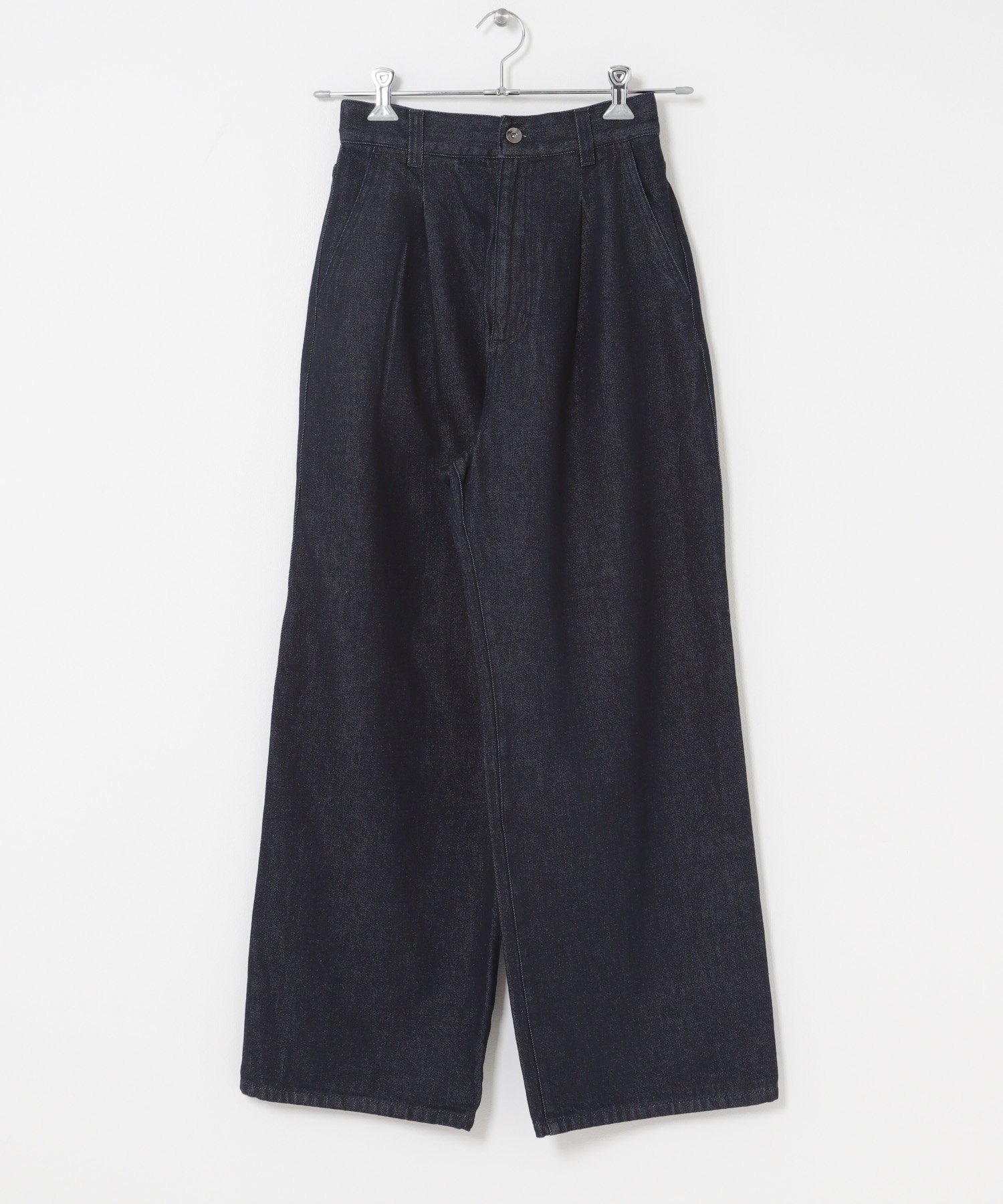 裏起毛タックデニムパンツ ONEWASH S