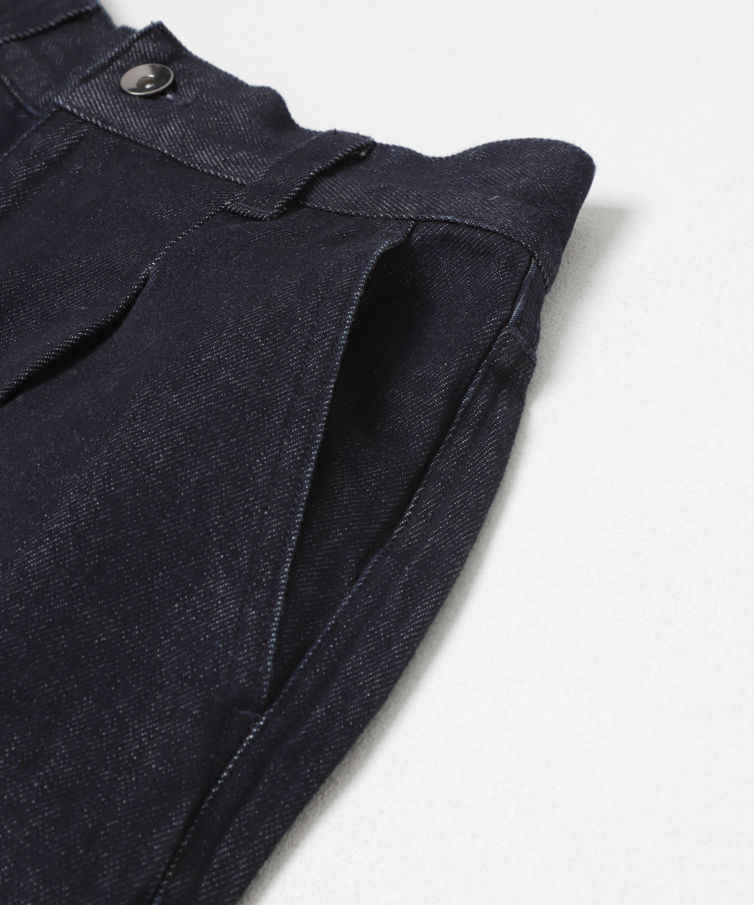 裏起毛タックデニムパンツ ONEWASH S