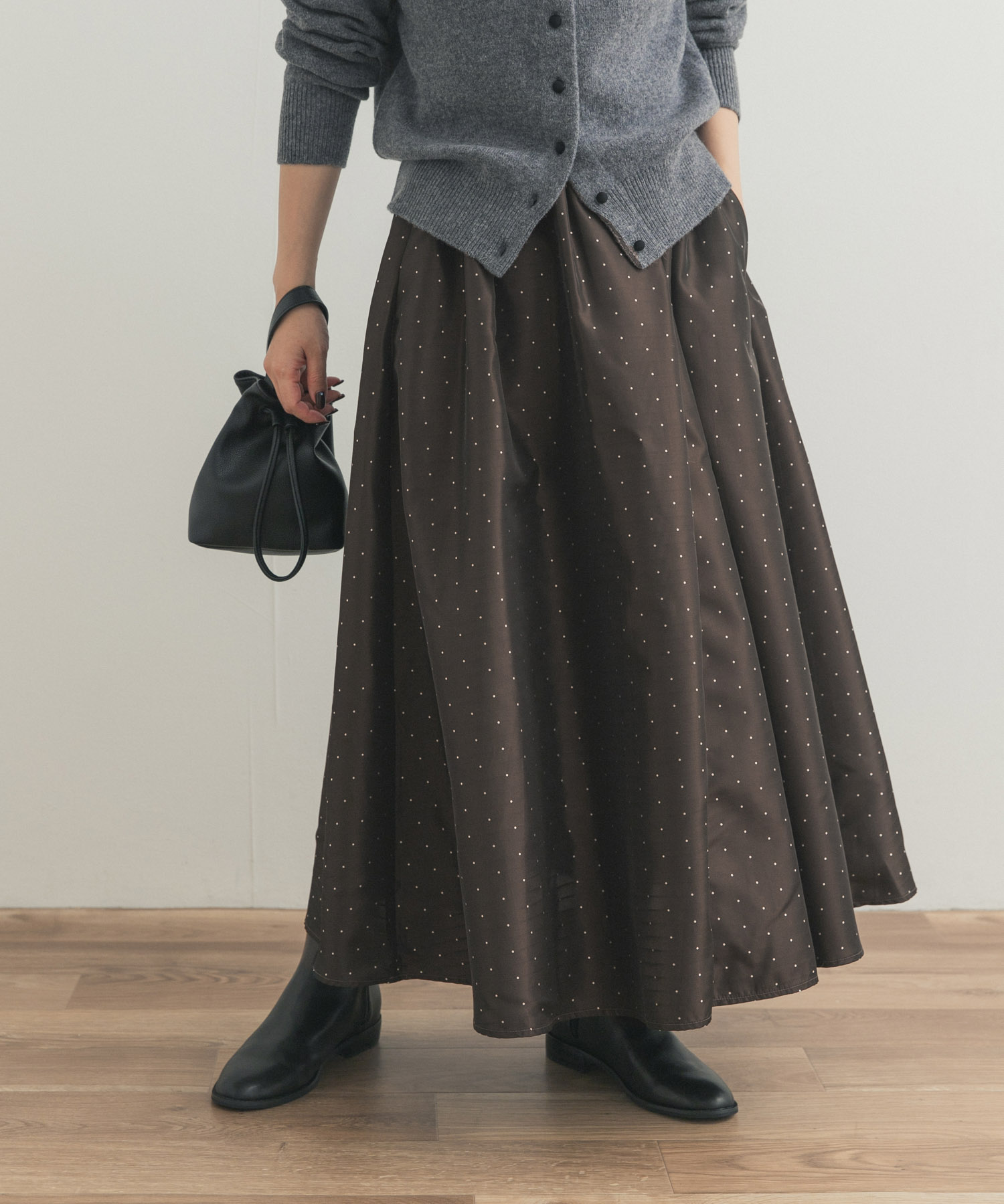 ドットタックギャザースカート