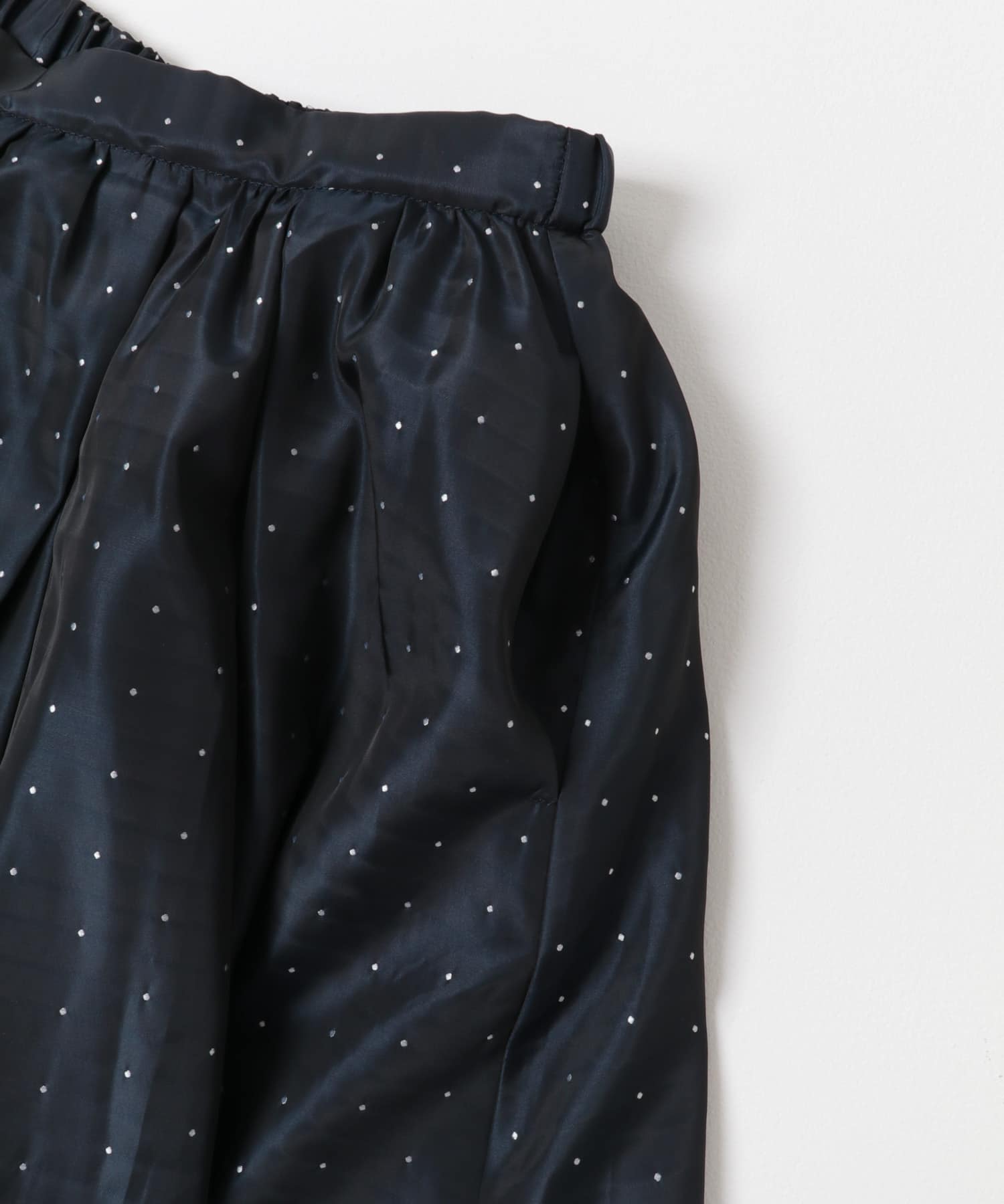 ドットタックギャザースカート NAVY Free